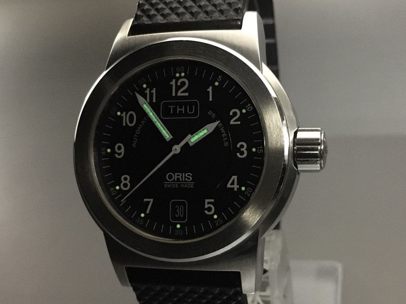 ORIS Big Crown 7500 BC3 Automatic Day/Date Black Dial Men's Watch 39mm JAPAN Box
