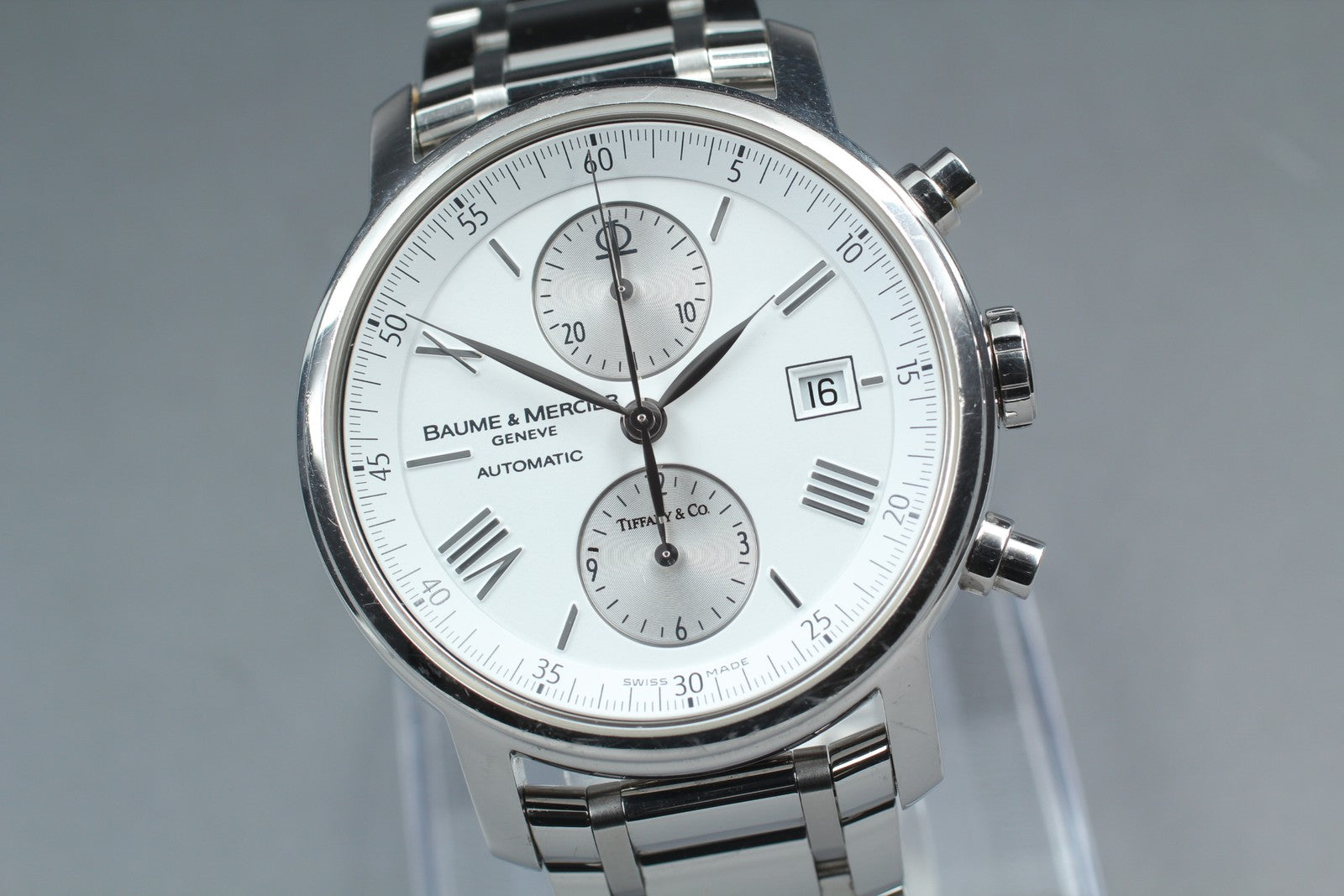 BAUME＆MERCIER Classima 65591 White Automatic Men's Watch 42mm JAPAN Box