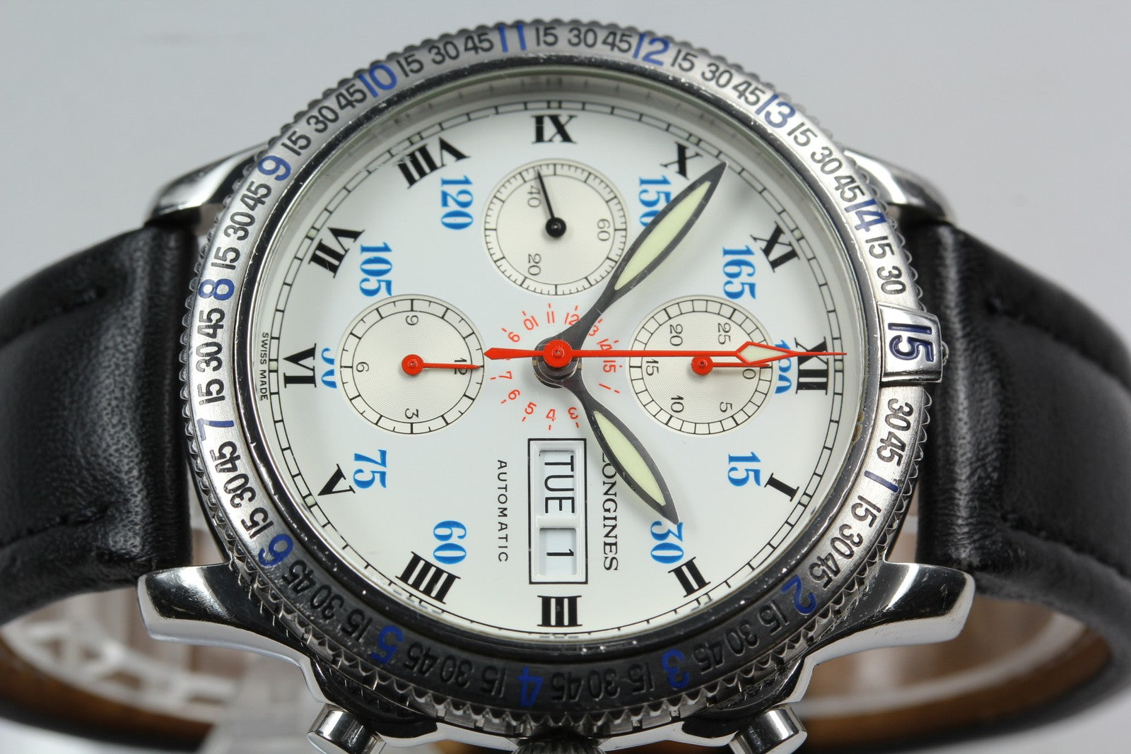 [Exc+5 Box] Longines Lindbergh Hour Angle Chronograph L2.618.4 AT Men's Watch