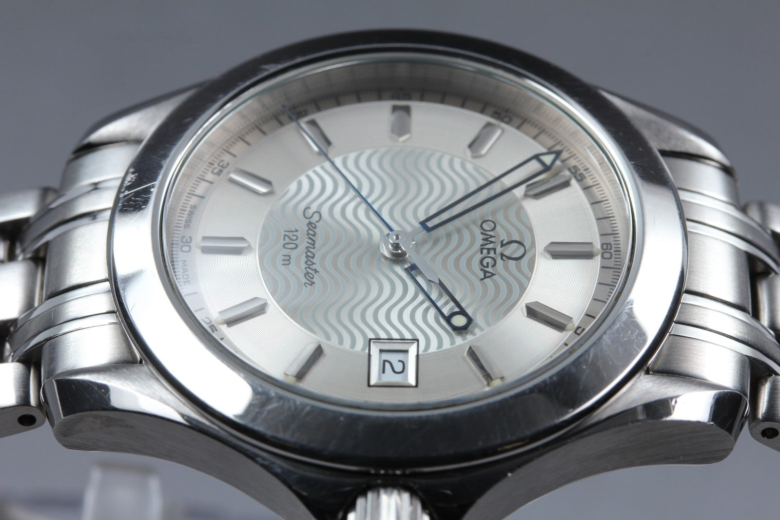[Exc+5] Omega Seamaster 120M 2511.31 Cal.1538 Silver Date Quartz 36mm Mens Watch