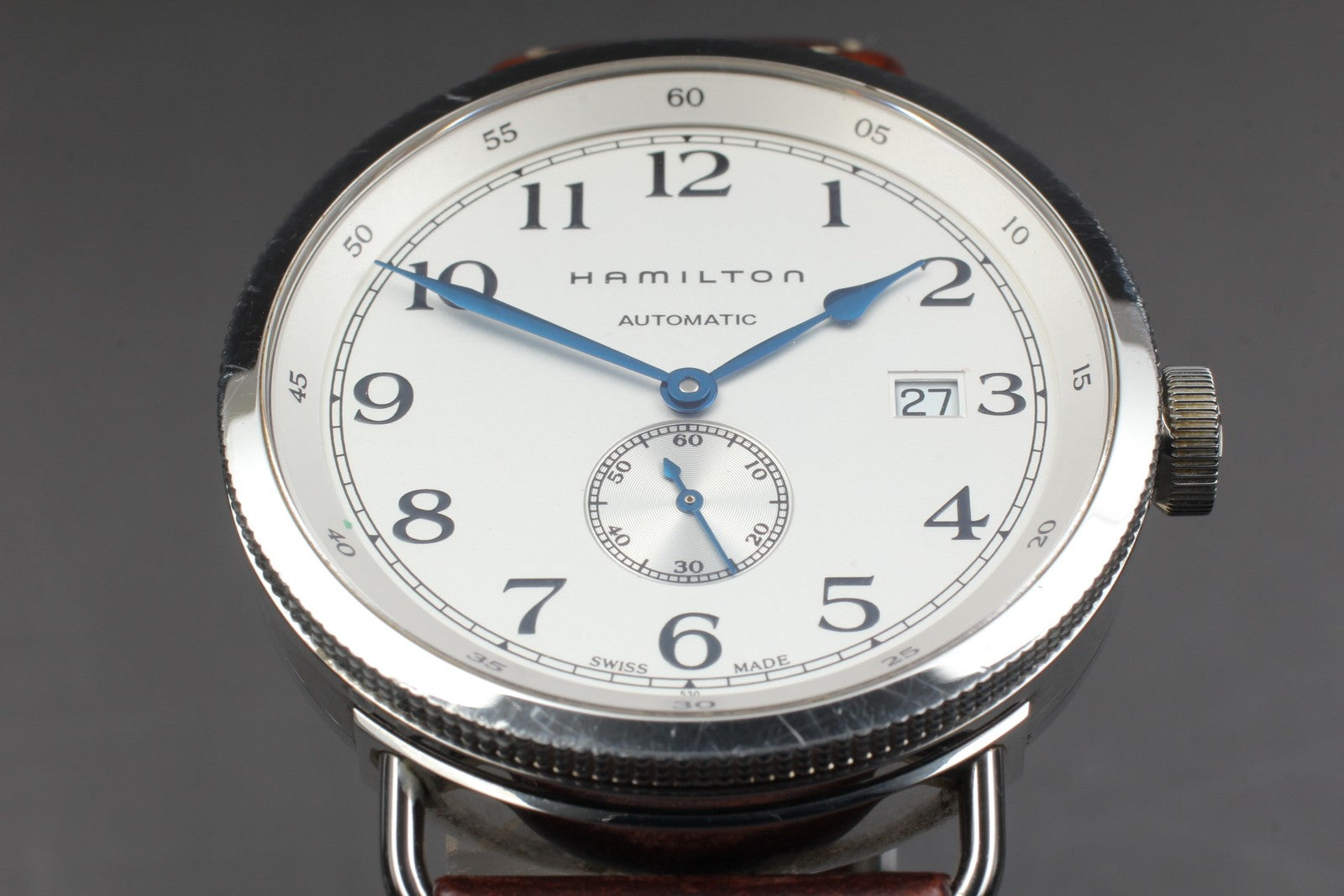 Exc+5* Hamilton H784650 Silver Stainless Steel Automatic Men's Watch 40mm JAPAN