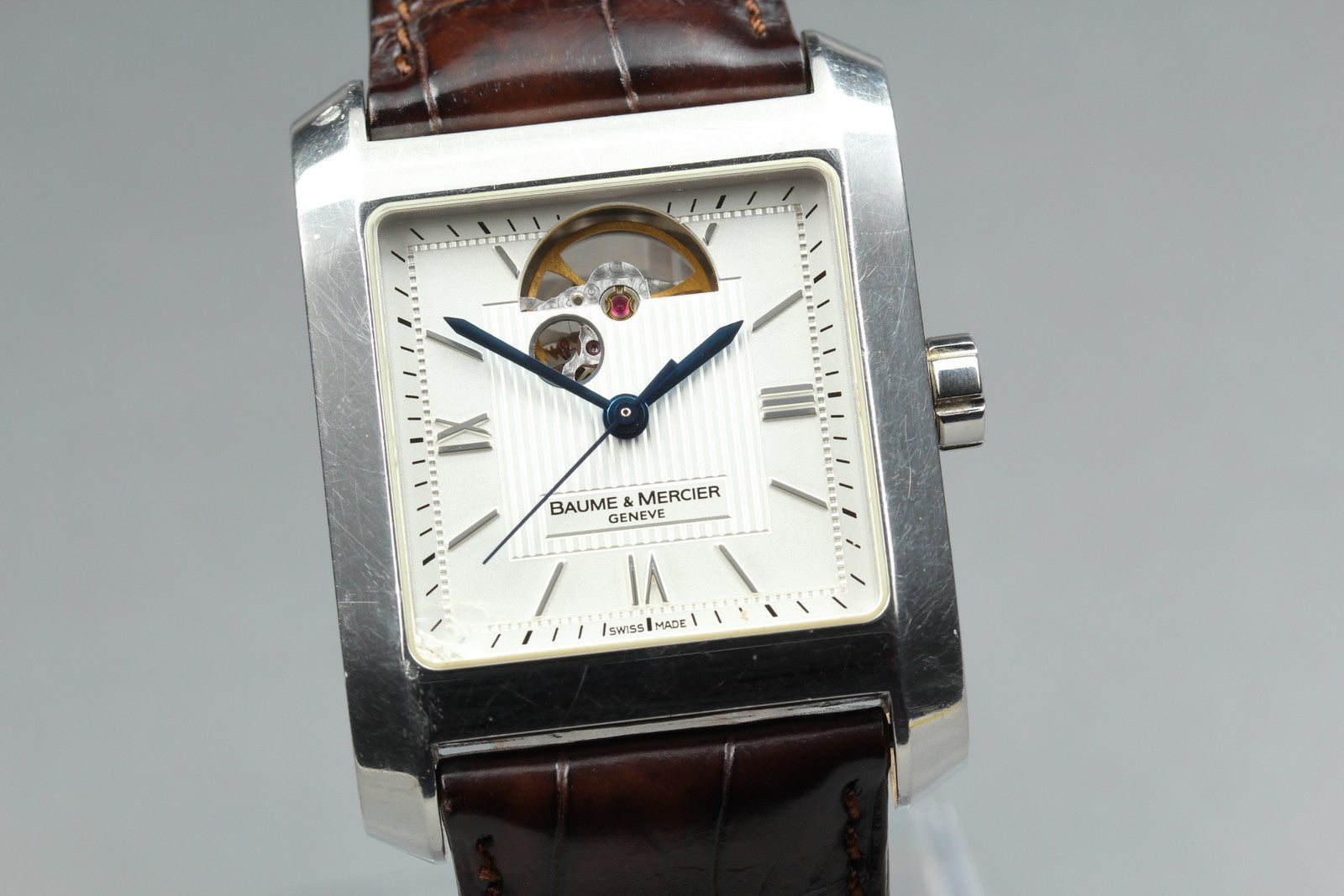 BAUME＆MERCIER Hampton 65577 Automatic White Dial Men's Watch 34mm JAPAN Exc+5