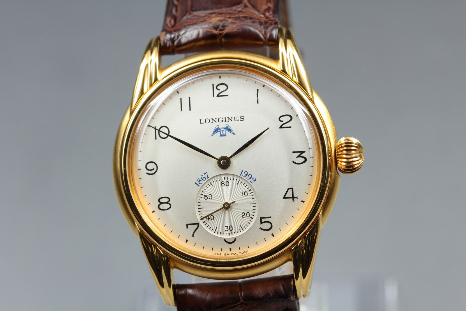 Vintage LONGINES 125th Anniversary 5254 Manual Men's Watch 33mm JAPAN