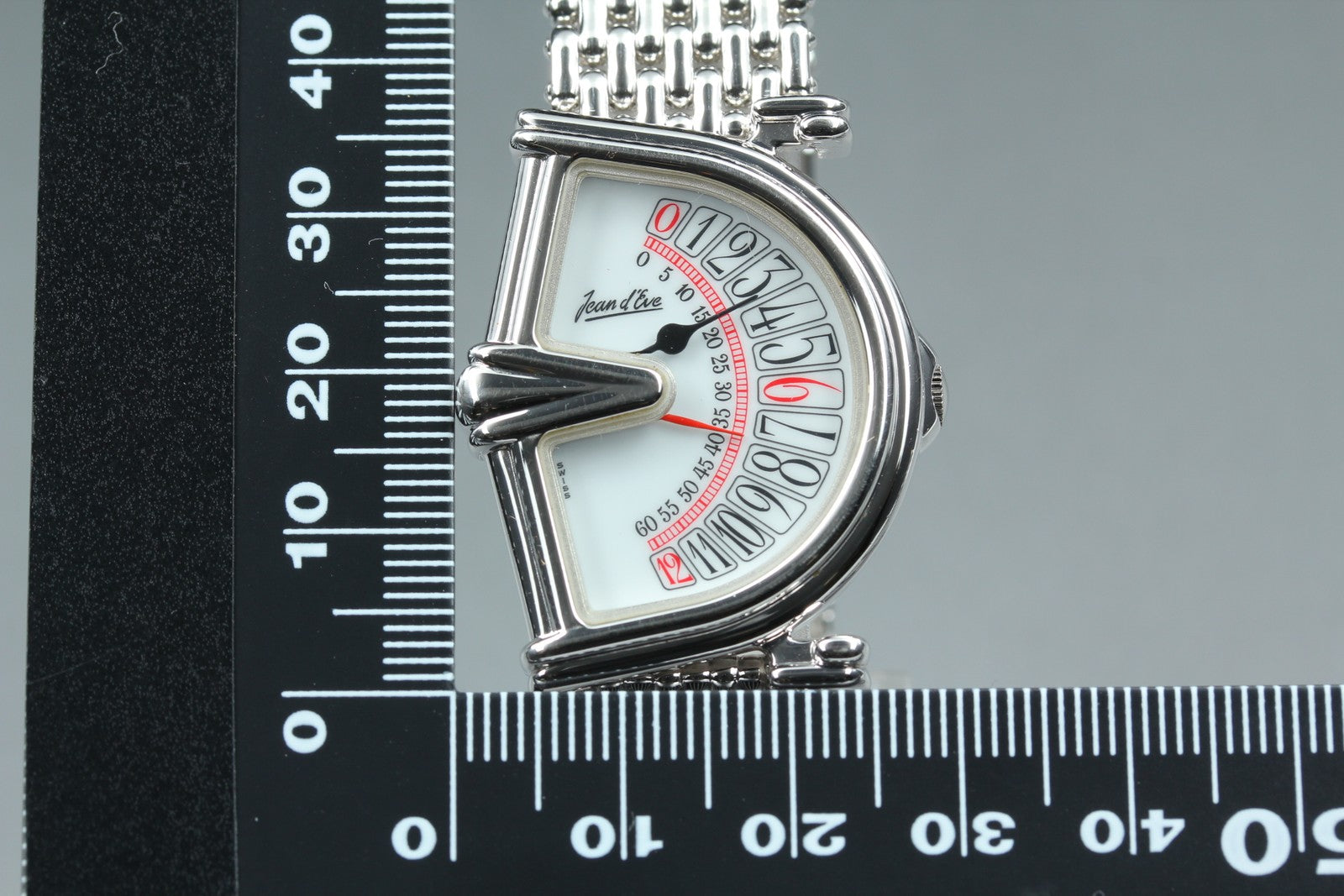 Vintage Jean d'eve Sectora 28mm White Dial Silver Bracelet Unisex Quartz Watch