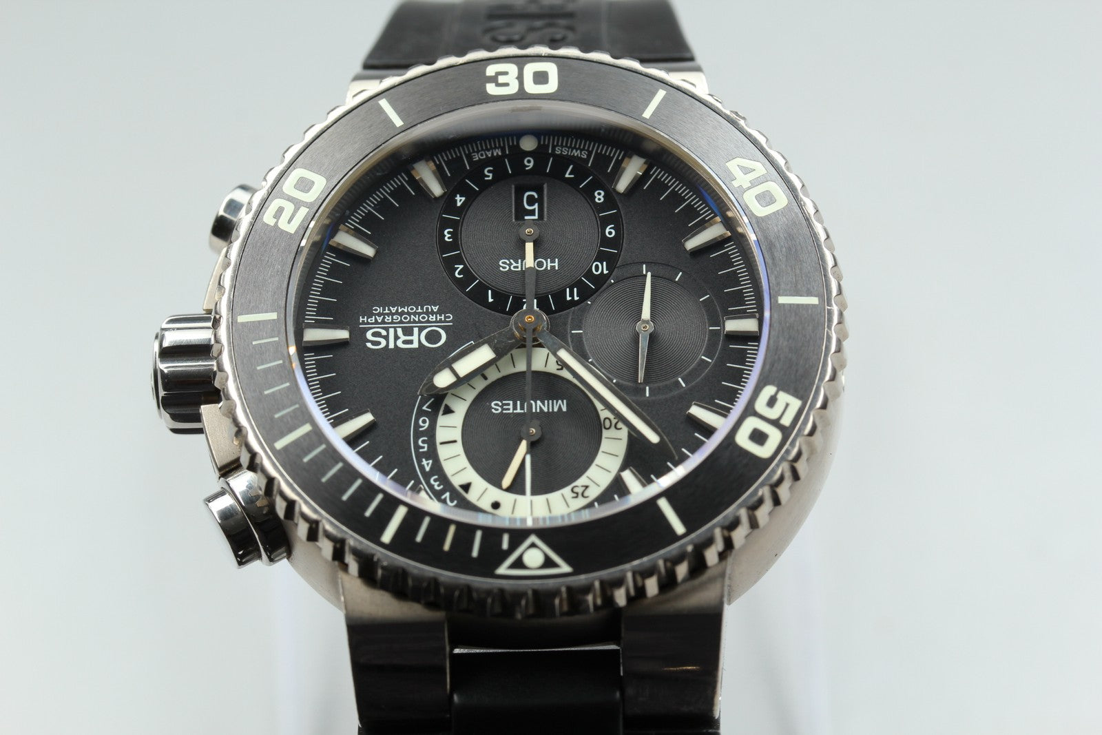 ORIS Carlos Coste Cenote Titanium 7655-71 Automatic Black Men's Watch 46mm Exc+5