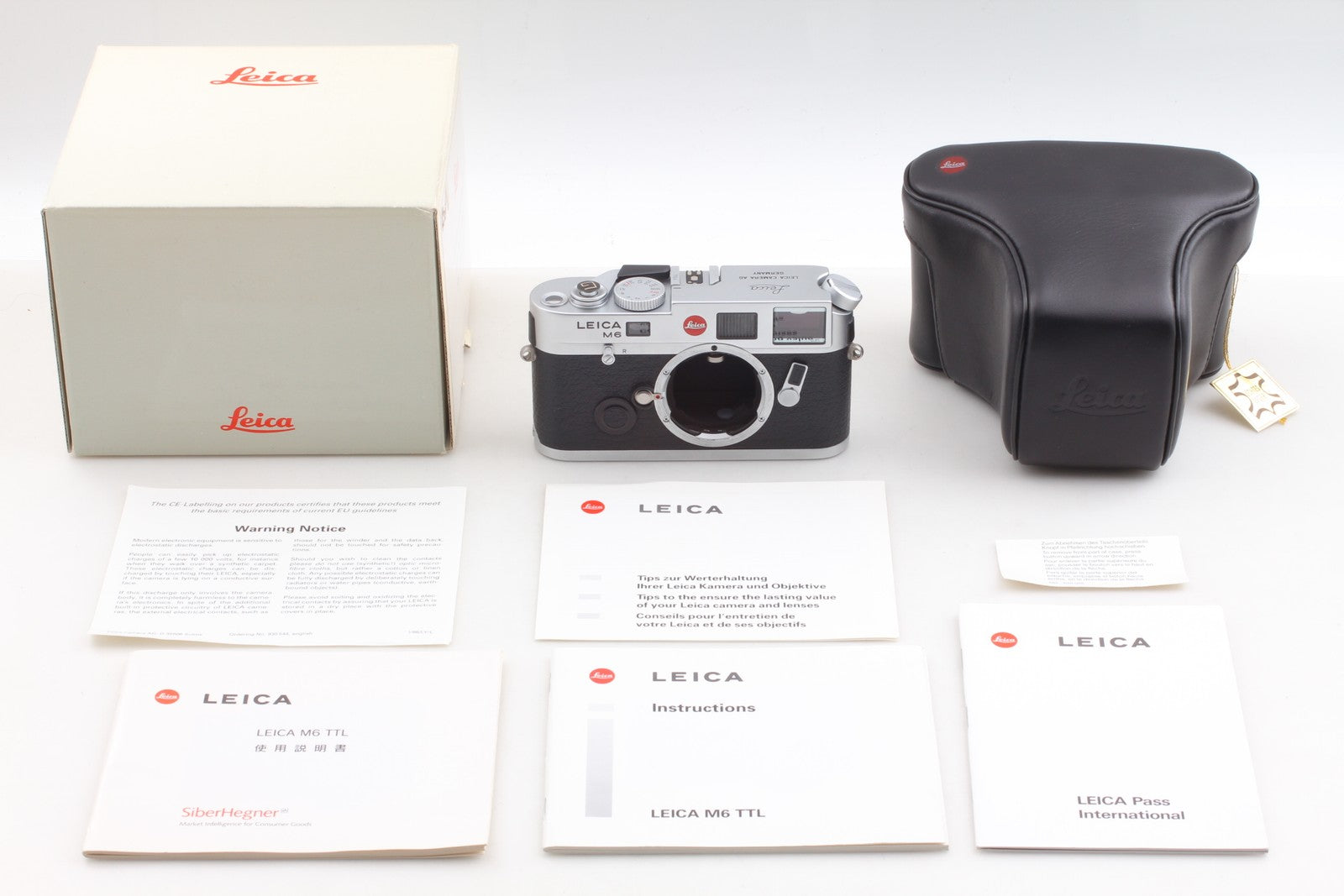 0.85 TTL [Top MINT] Leica M6 10466 Chrome 35mm Rangefinder Film Camera JAPAN