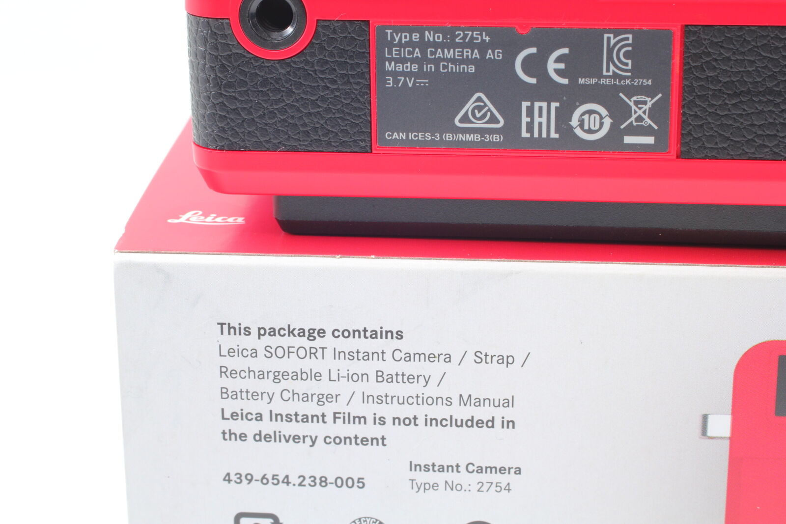 Video Rare [ MINT w/Box Strap ] Leica Sofort Red 19160 Instant Film Camera JAPAN