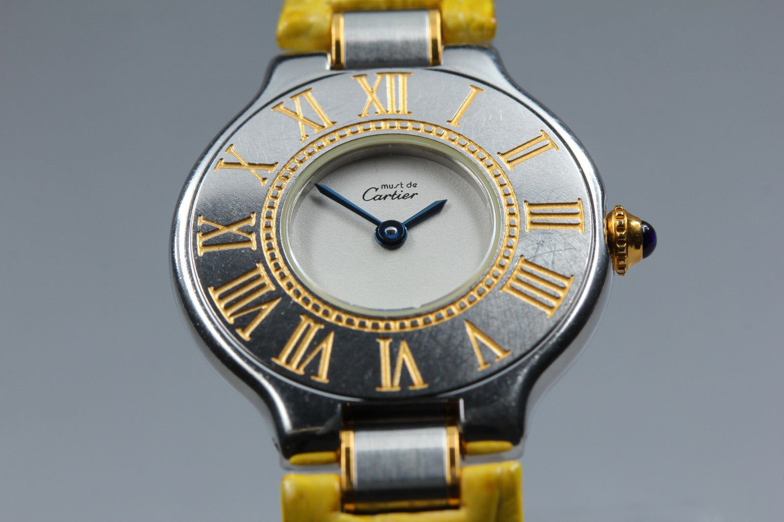 Overhauled[Exc+5] Cartier Must de Cartier 21 27mm Yellow Silver Women's Qz Watch