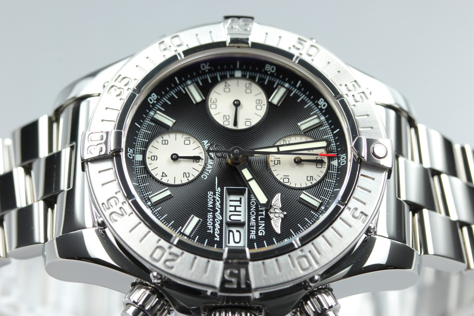 [Polished] BREITLING Superocean Chronograph A13340 Black 41mm AT Men's Watch Box