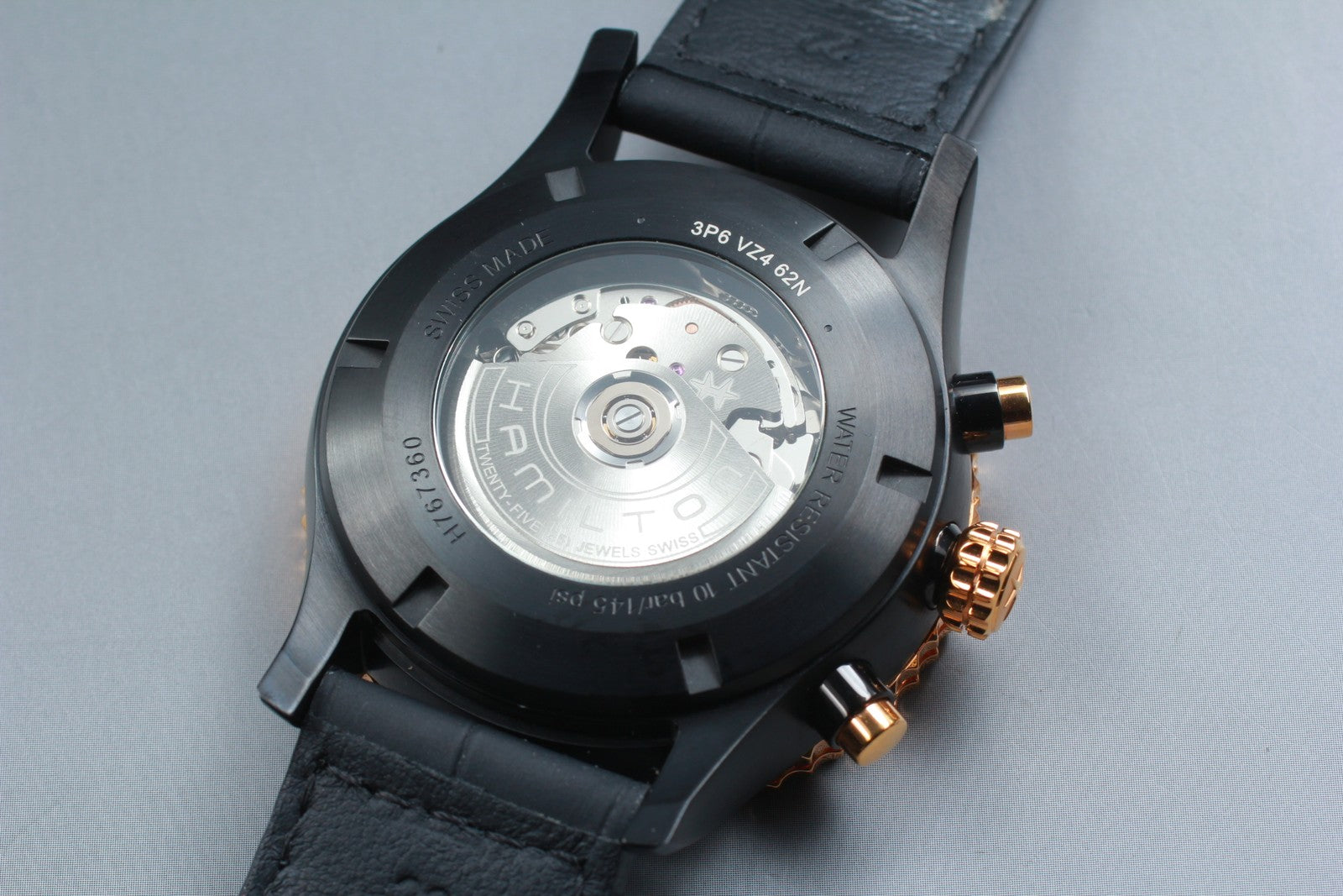 overhauled Hamilton Khaki Aviation Converter H767360 Automatic Black Watch 45mm