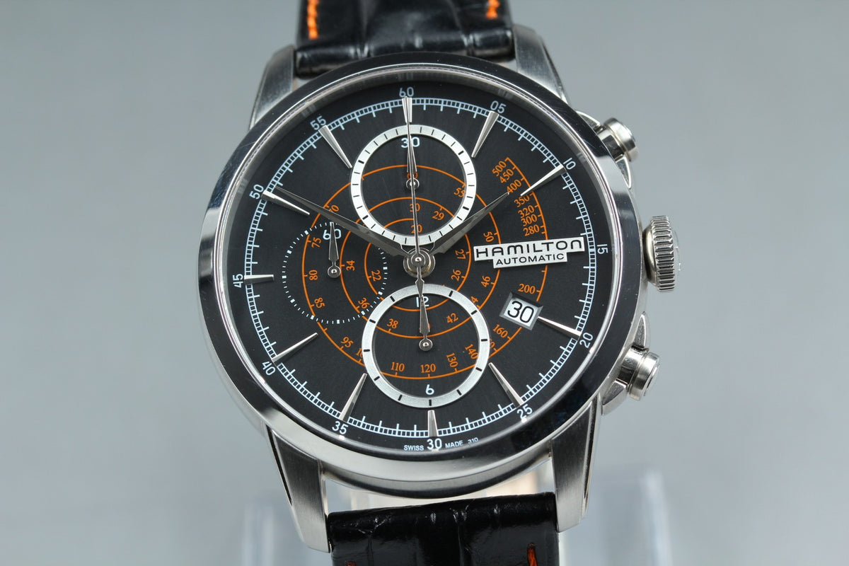 Hamilton Railroad Chronograph H406560 Automatic Black Men's Watch 43mm JAPAN box