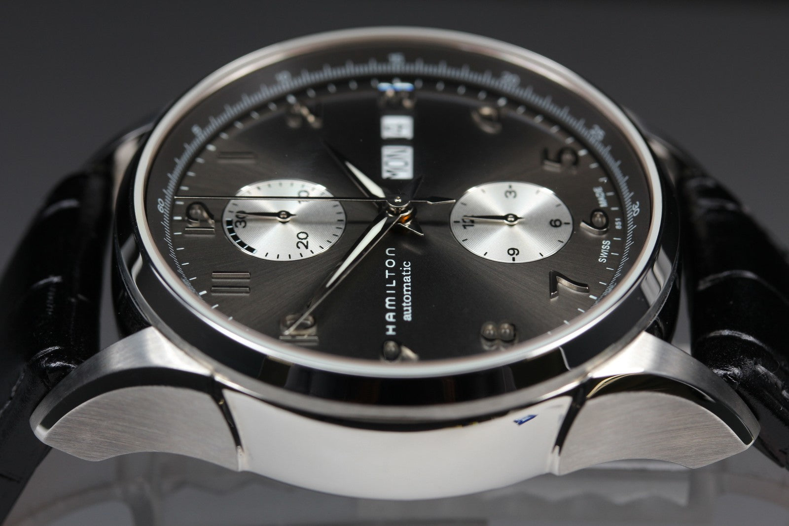 N MINT*Box Hamilton Jazzmaster H325760 Black Automatic Men’s Watch 40mm JAPAN