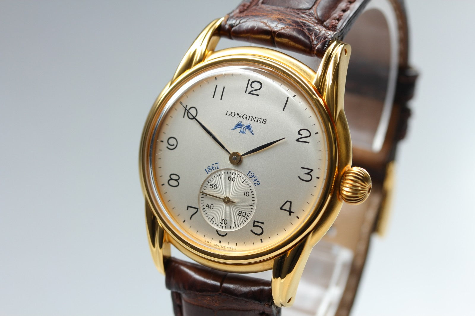 Vintage LONGINES 125th Anniversary 5254 Manual Men's Watch 33mm JAPAN