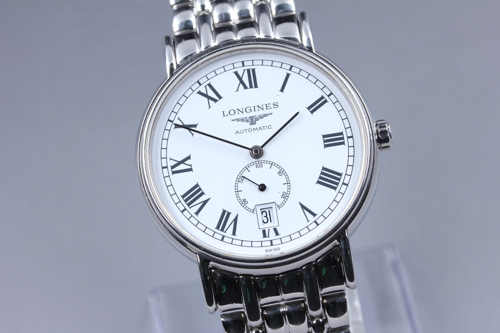 Exc+5*Box LONGINES Presence L4.805.4 White Dial Automatic Men's Watch 38mm JAPAN