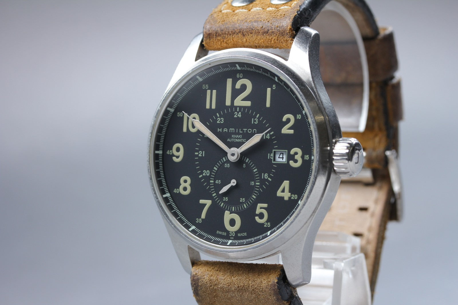 Hamilton Khaki Field H706550 H600708101 Automatic Black Men's Watch 43mm Exc+5