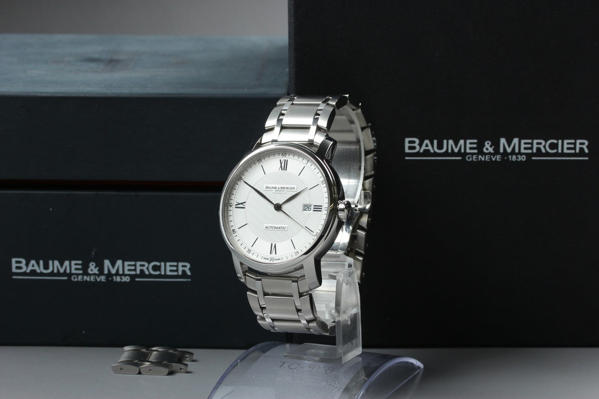 BAUME＆MERCIER Classima 65679 Automatic Silver Date Men's Watch 42mm JAPAN Box