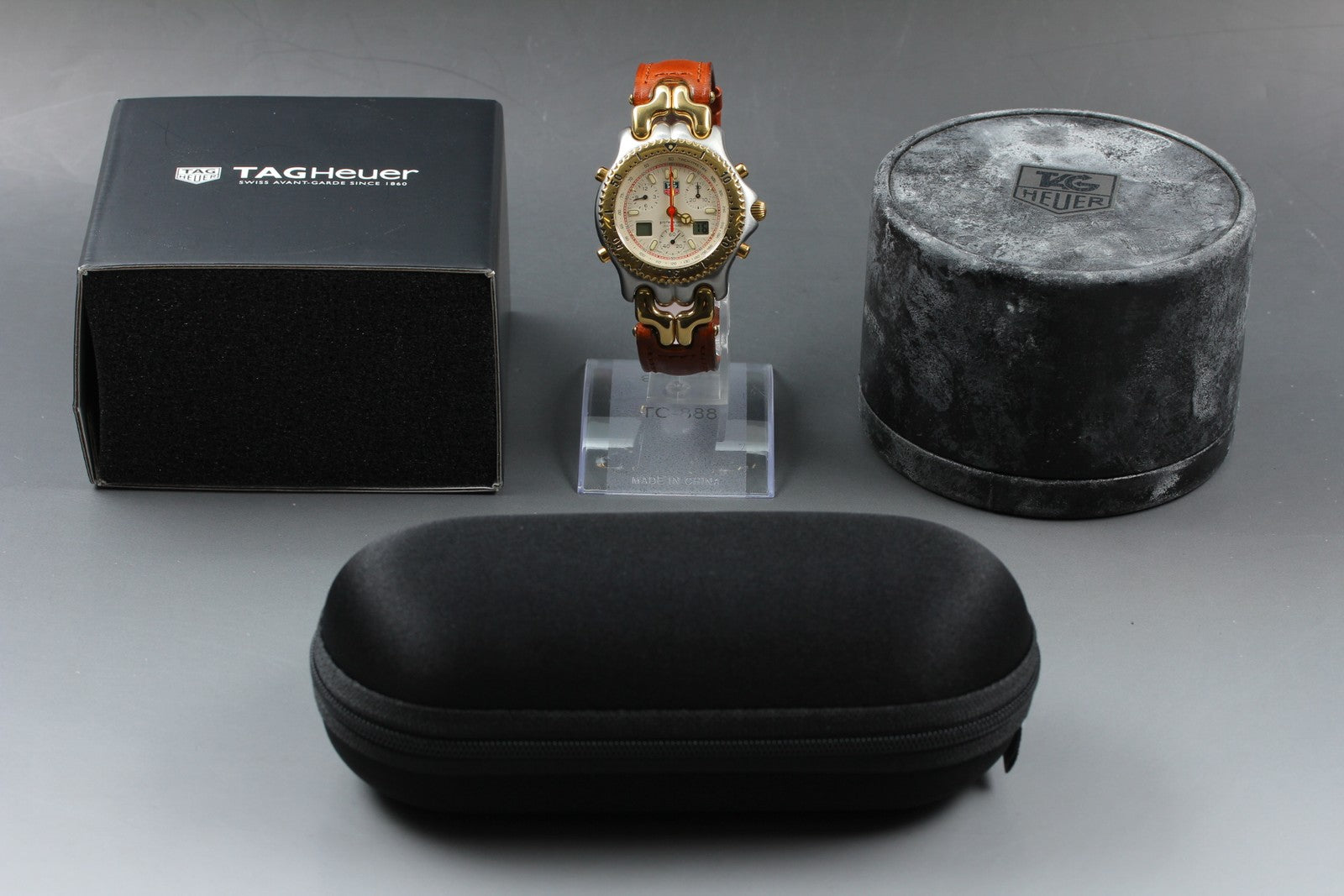 Vintage [Exc+4 Box] TAG HEUER S/el CG1123-0 Chronograph Quartz Men's Watch