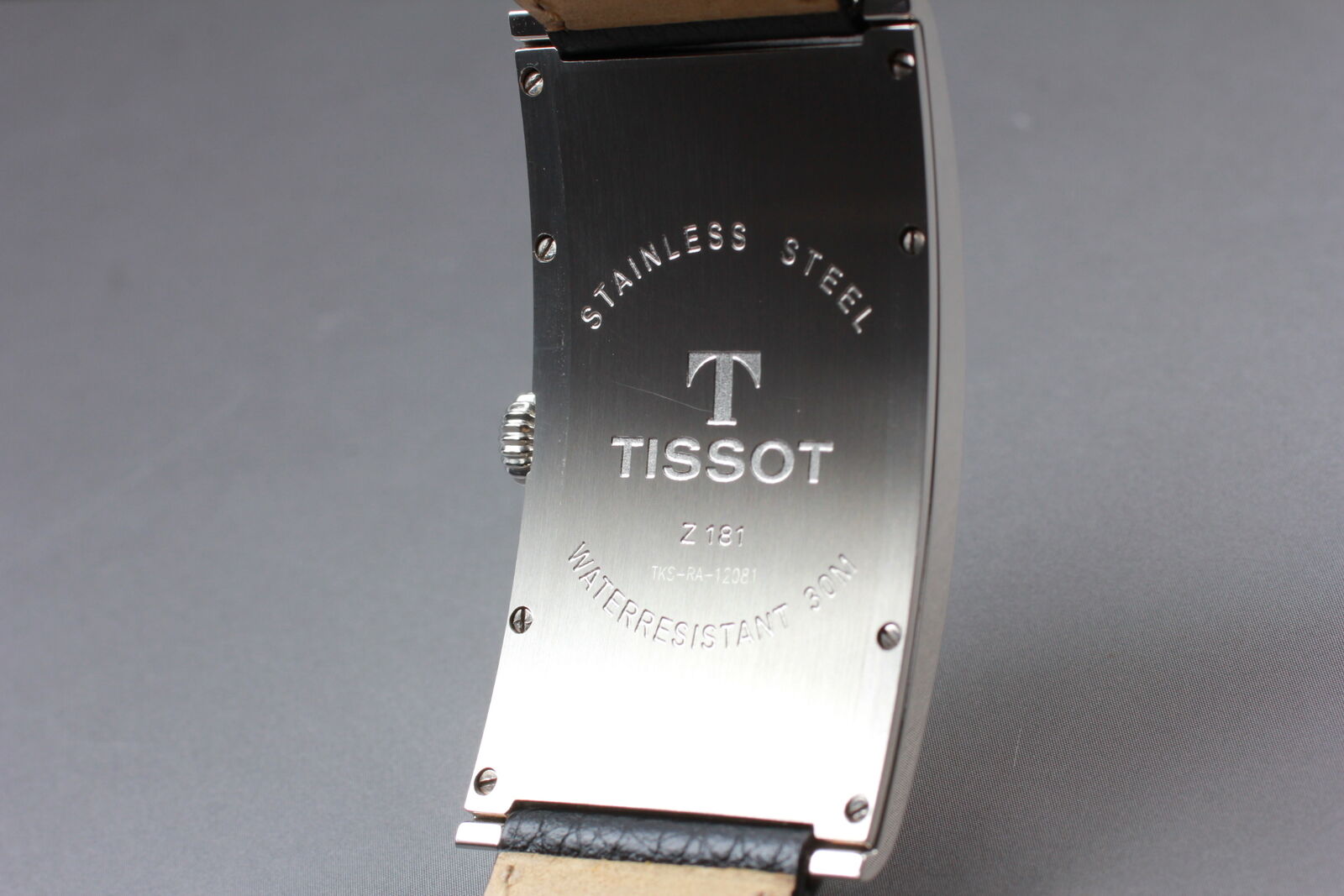 [Exc+5] TISSOT Banana Z181 White Dial Black Men's Quartz Watch From JAPAN