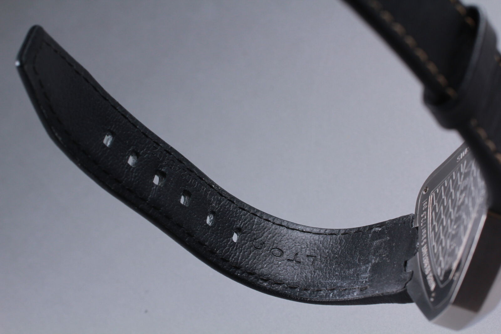 New Battery [Near MINT-] HAMILTON Ventura H245510 Black Quartz Men's Watch JAPAN