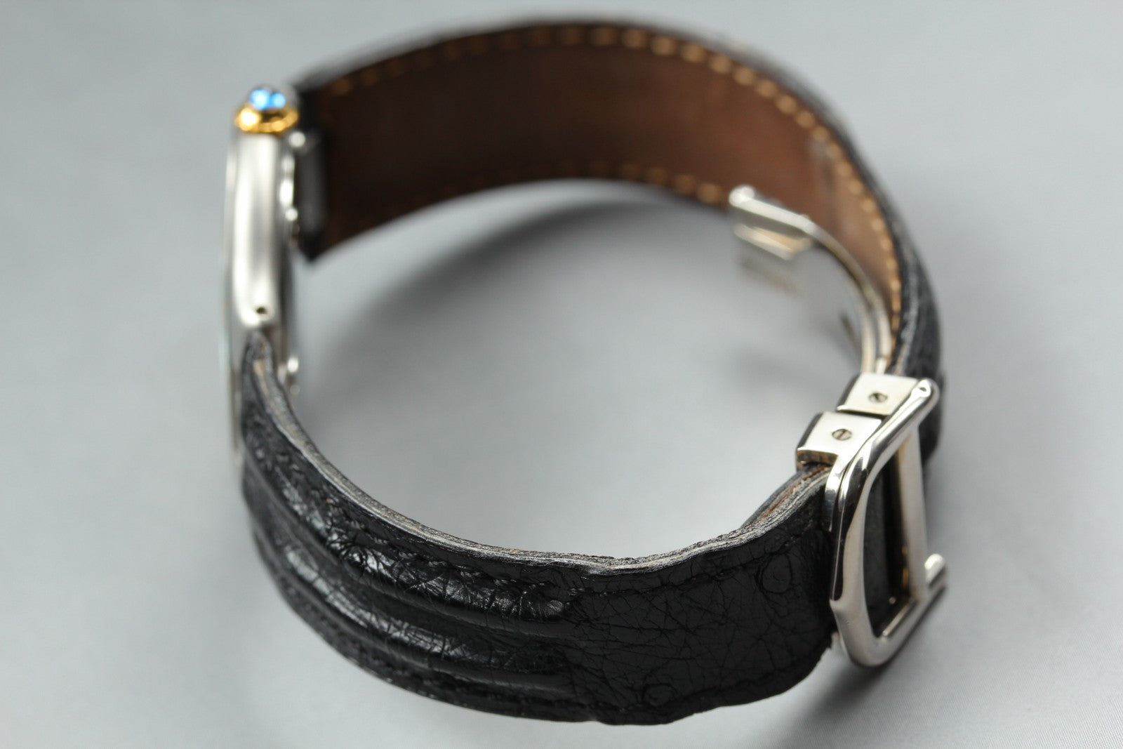 Vintage [w/Box] Cartier Must de Cartier 21 30mm Silver Black Unisex Quartz Watch