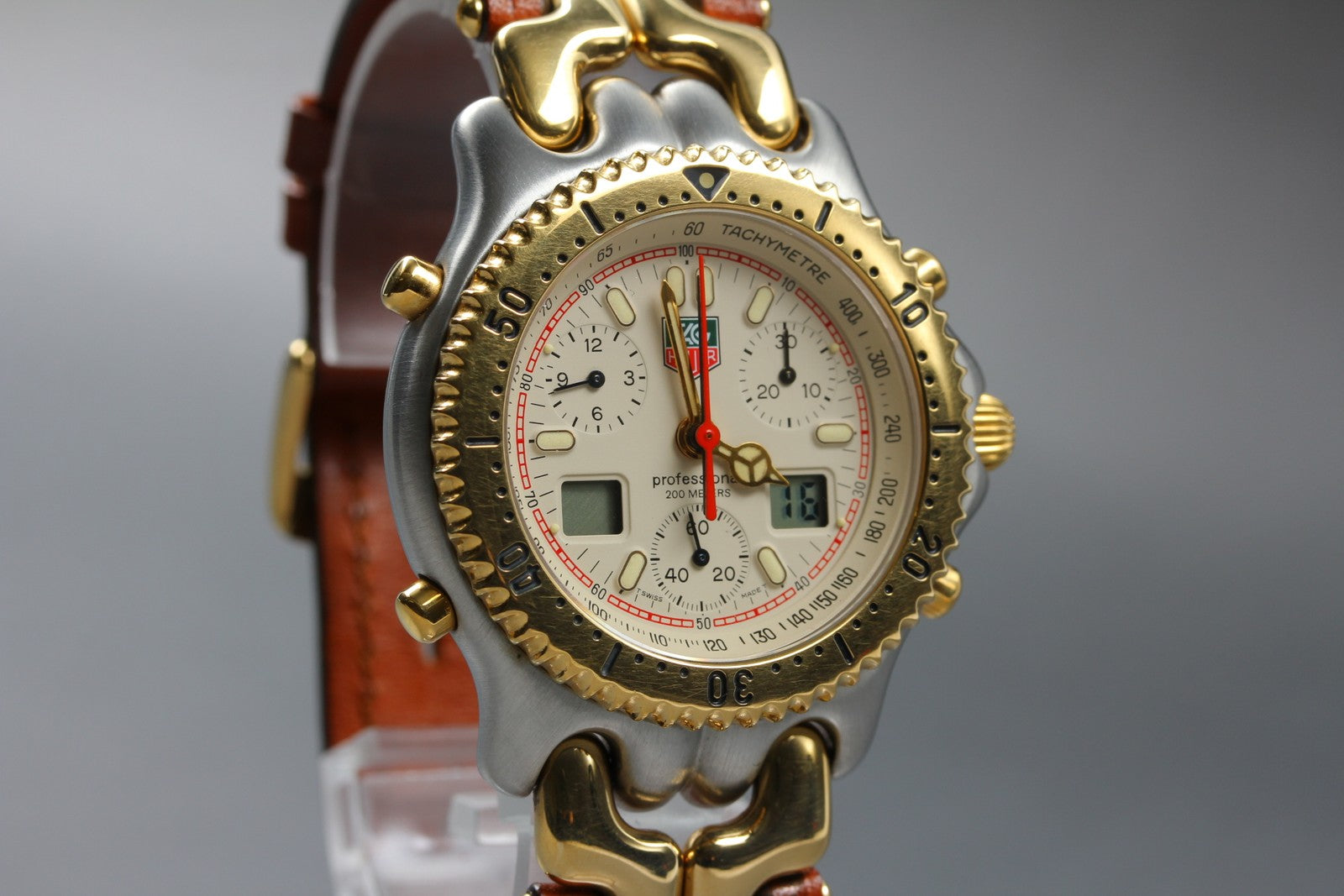 Vintage [Exc+4 Box] TAG HEUER S/el CG1123-0 Chronograph Quartz Men's Watch