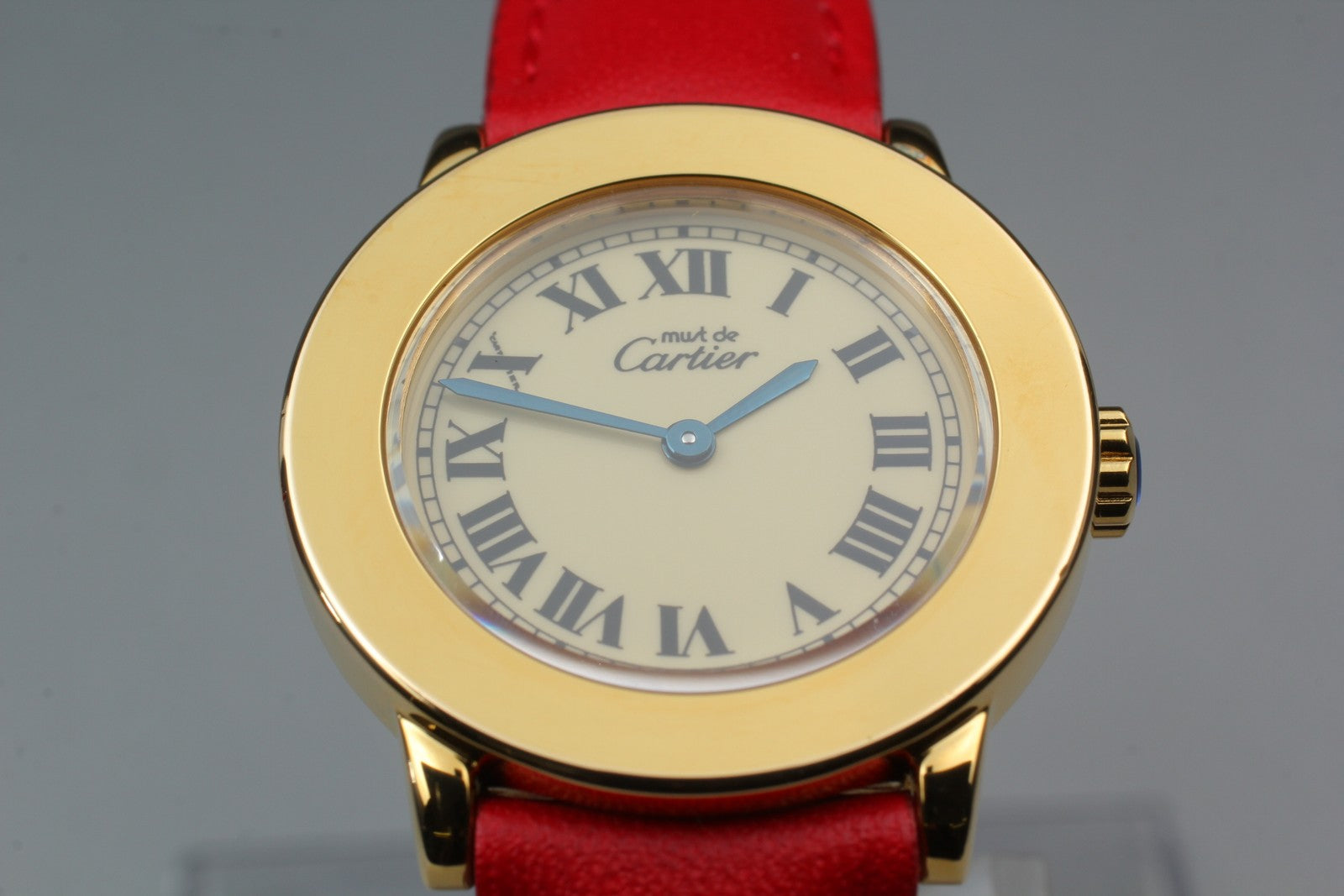 Vintage Cartier Must Ronde de Cartier 1801 Red 27mm Women's Quartz Watch [Box]