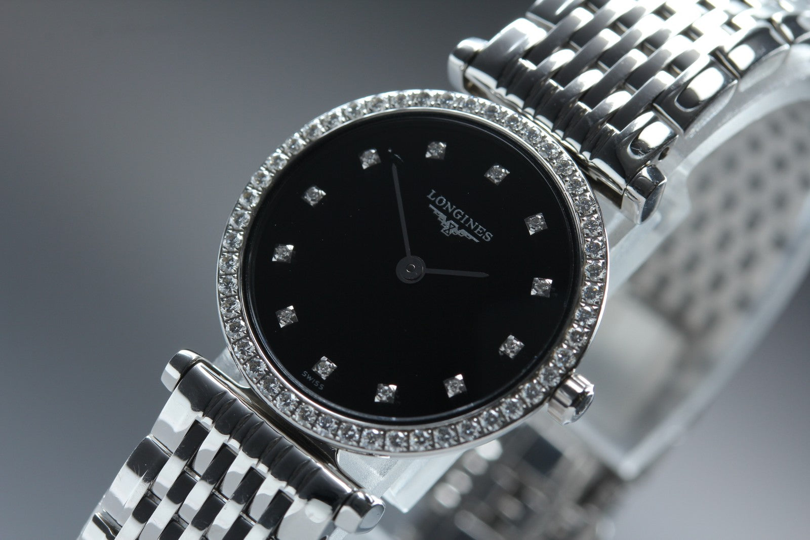 [Exc+5] LONGINES La Grande Classique L4.241.0 Black Diamond Women's Quartz Watch