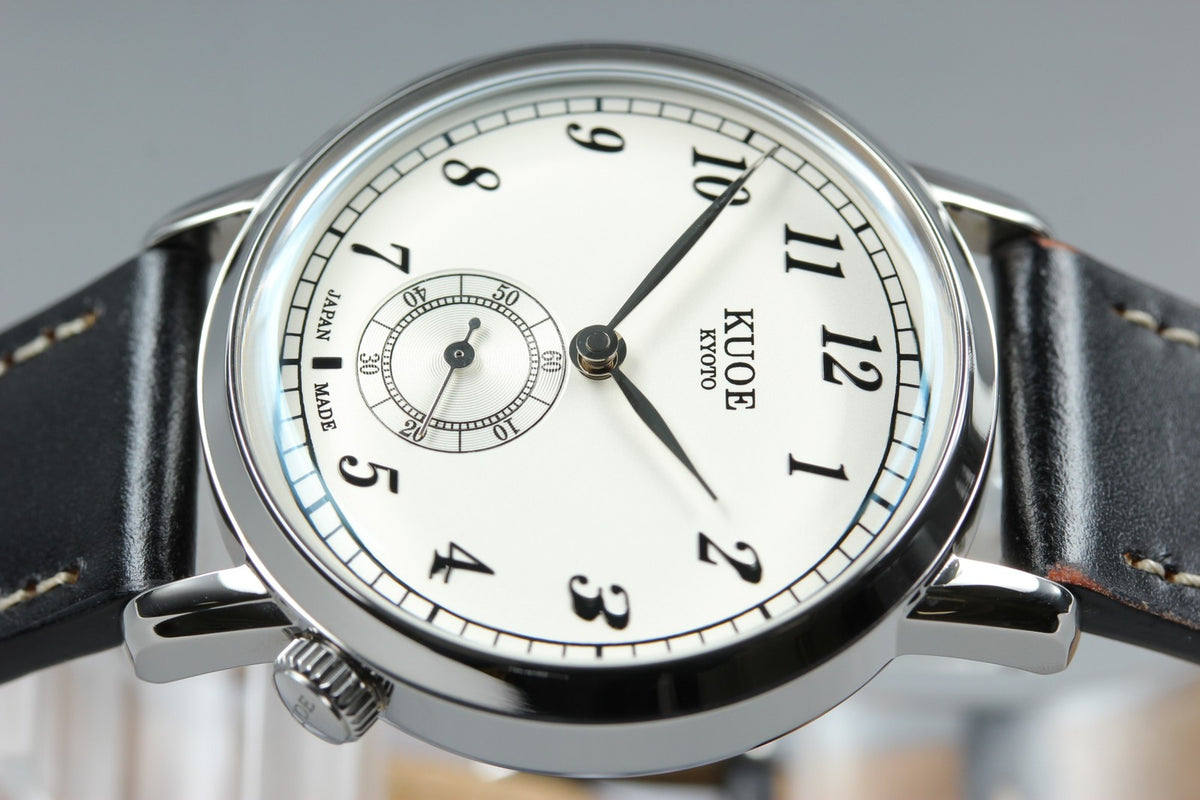 KUOE KYOTO OLD SMITH 90-007﻿ Silver Black 34mm Automatic Men's Watch JAPAN [Box]