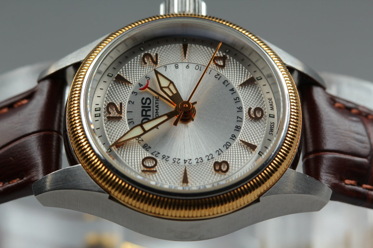 ORIS Big Crown Pointer Date 7680A Silver Dial Brown 28mm Automatic Women's Watch
