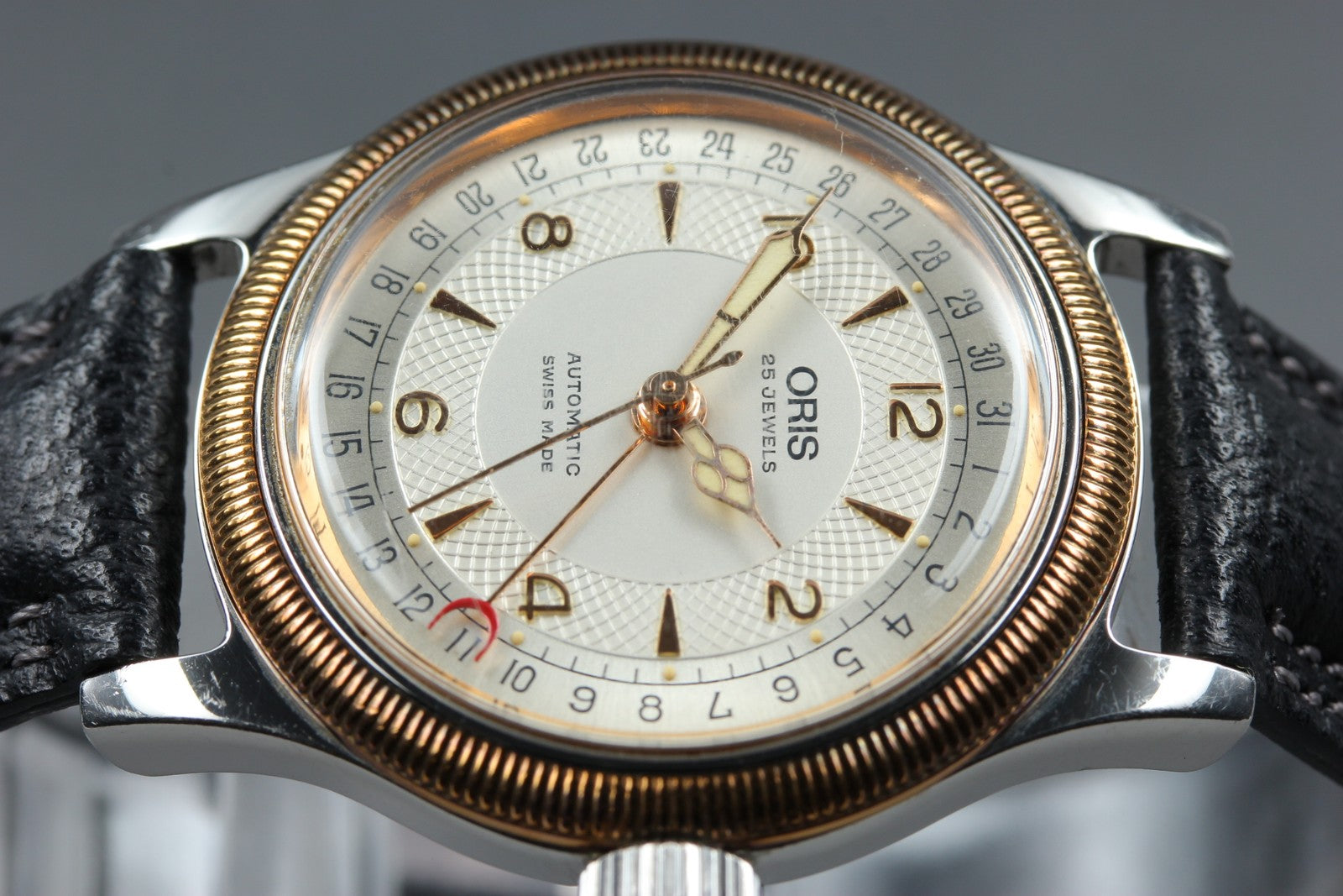 Vintage ORIS Big Crown Automatic Silver Dial Date Men's Watch 35mm JAPAN