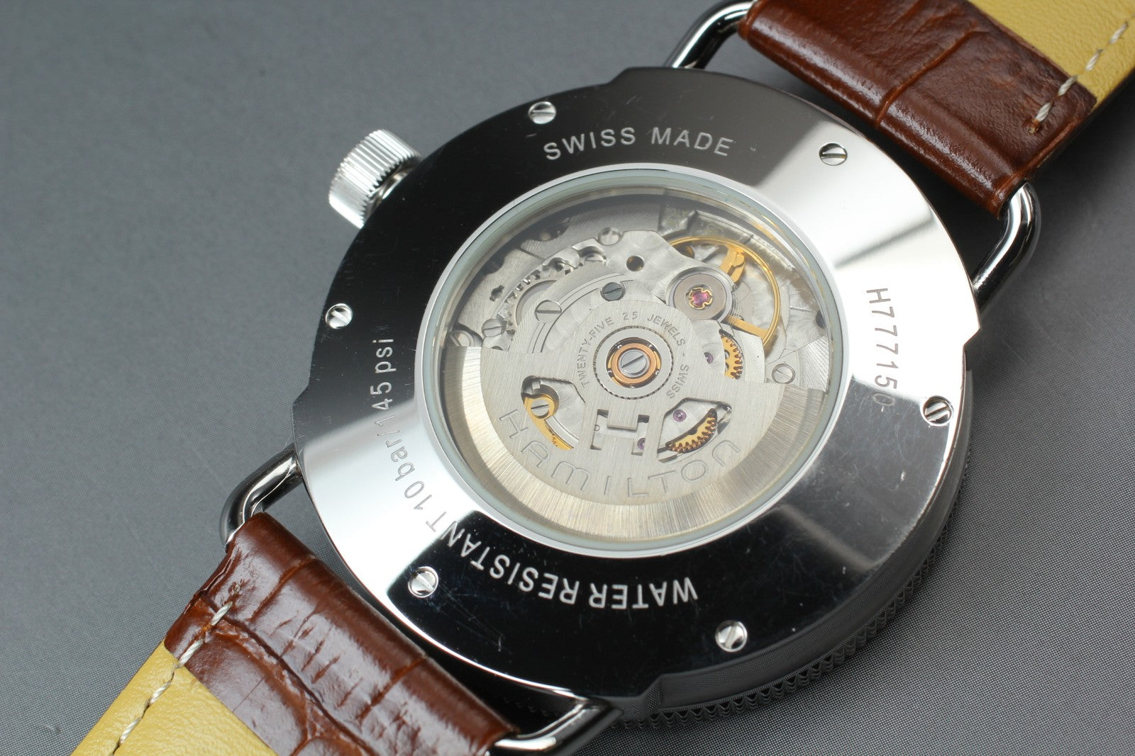 Hamilton Khaki Pioneer H777150 43mm White Dial Brown Automatic Men's Watch [Box]