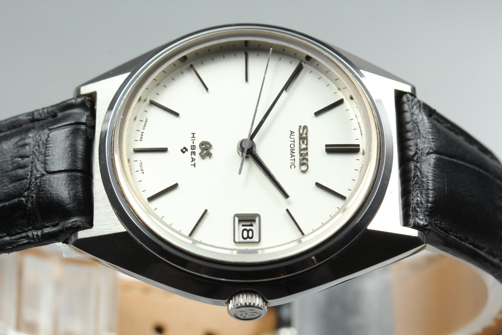 overhauled Vintage SEIKO Grand Seiko 5645-7010 Silver Dial Men's Watch 35mm JP
