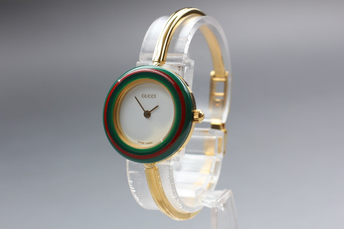 New Batt GUCCI Change Bezel 11/12.2 12Color Quartz Women's Watch 25mm JAPAN Box