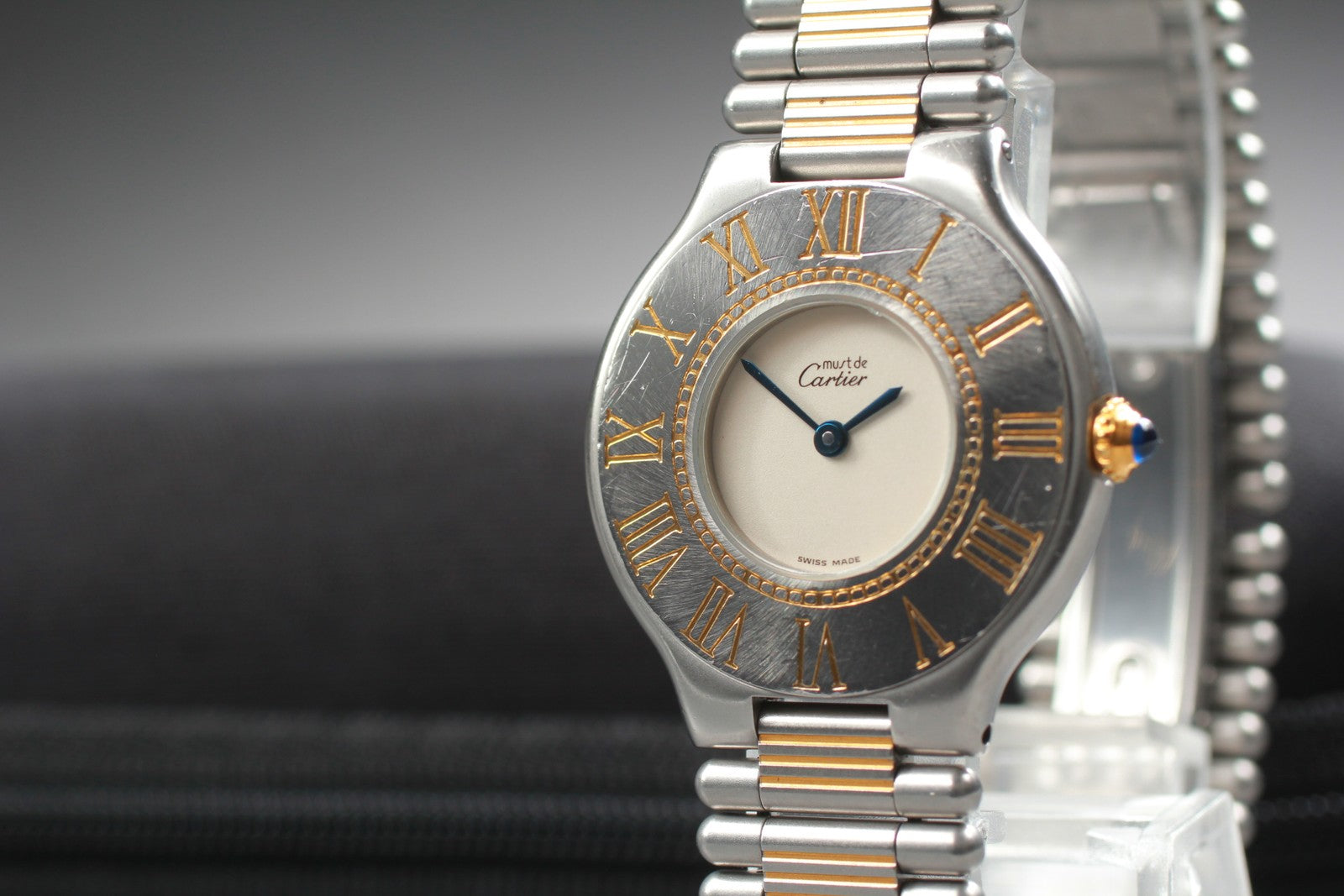 Vintage [Exc+5] Cartier Must de Cartier 21 30mm Unisex Quartz Watch From JAPAN