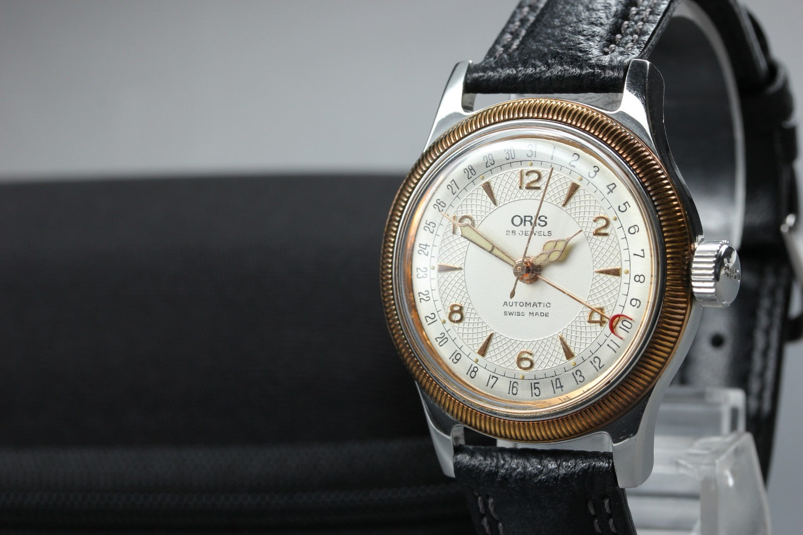 Vintage ORIS Big Crown Automatic Silver Dial Date Men's Watch 35mm JAPAN
