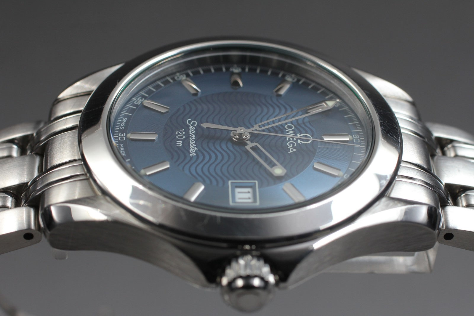 [Exc+5 Box] OMEGA Seamaster 120m 2511.81 Blue Dial 36mm Quartz Men's Watch