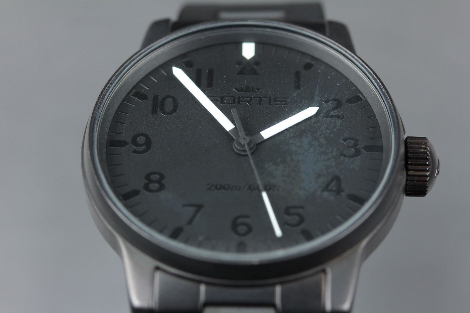 Rare FORTIS Flieger Professional Blackout 595.18.41MBO Automatic Men's Watch JP