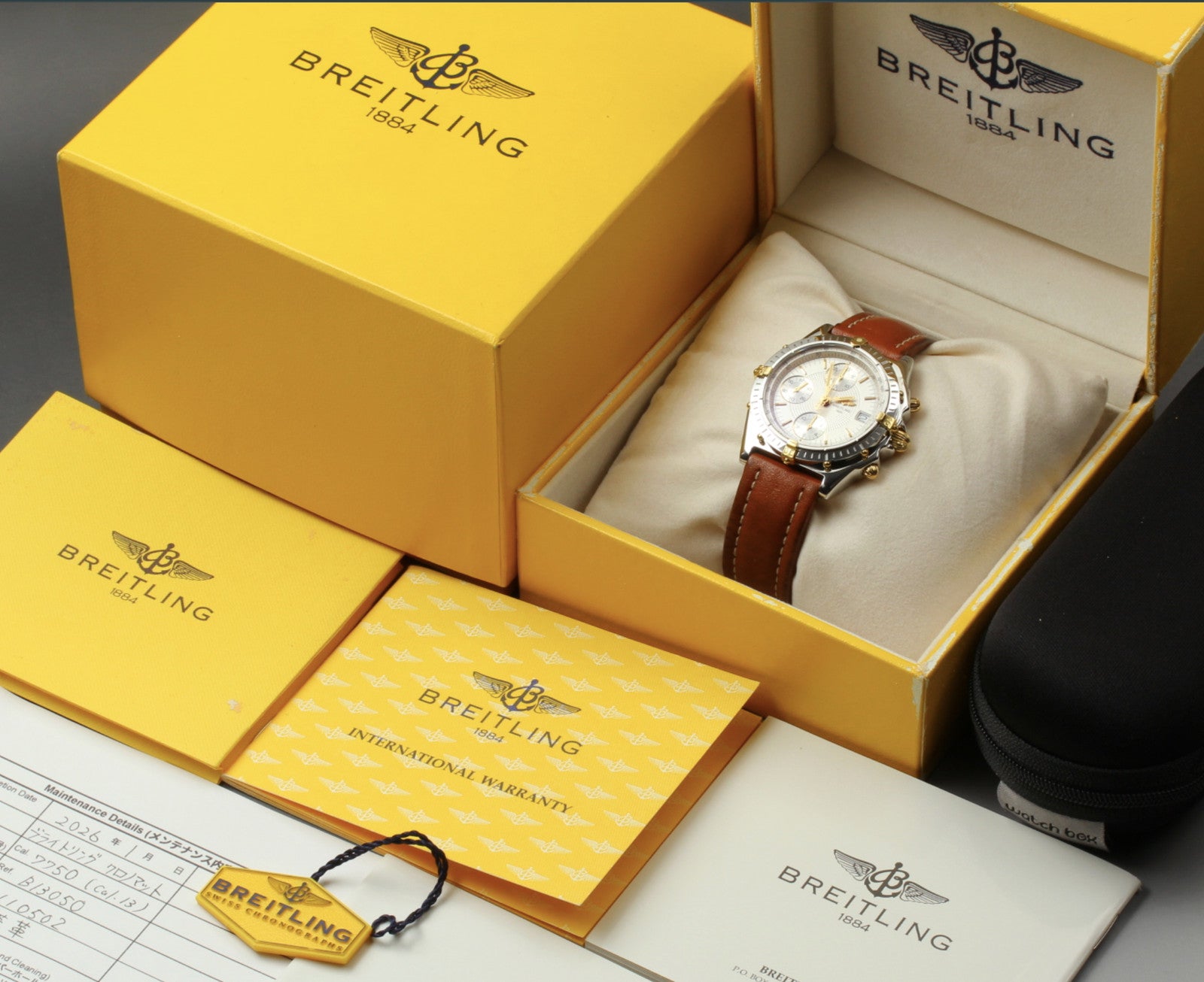 Exc+5 Box BREITLING Chronomat Bicolore B13050.1 Chronograph 39mm AT Men's Watch