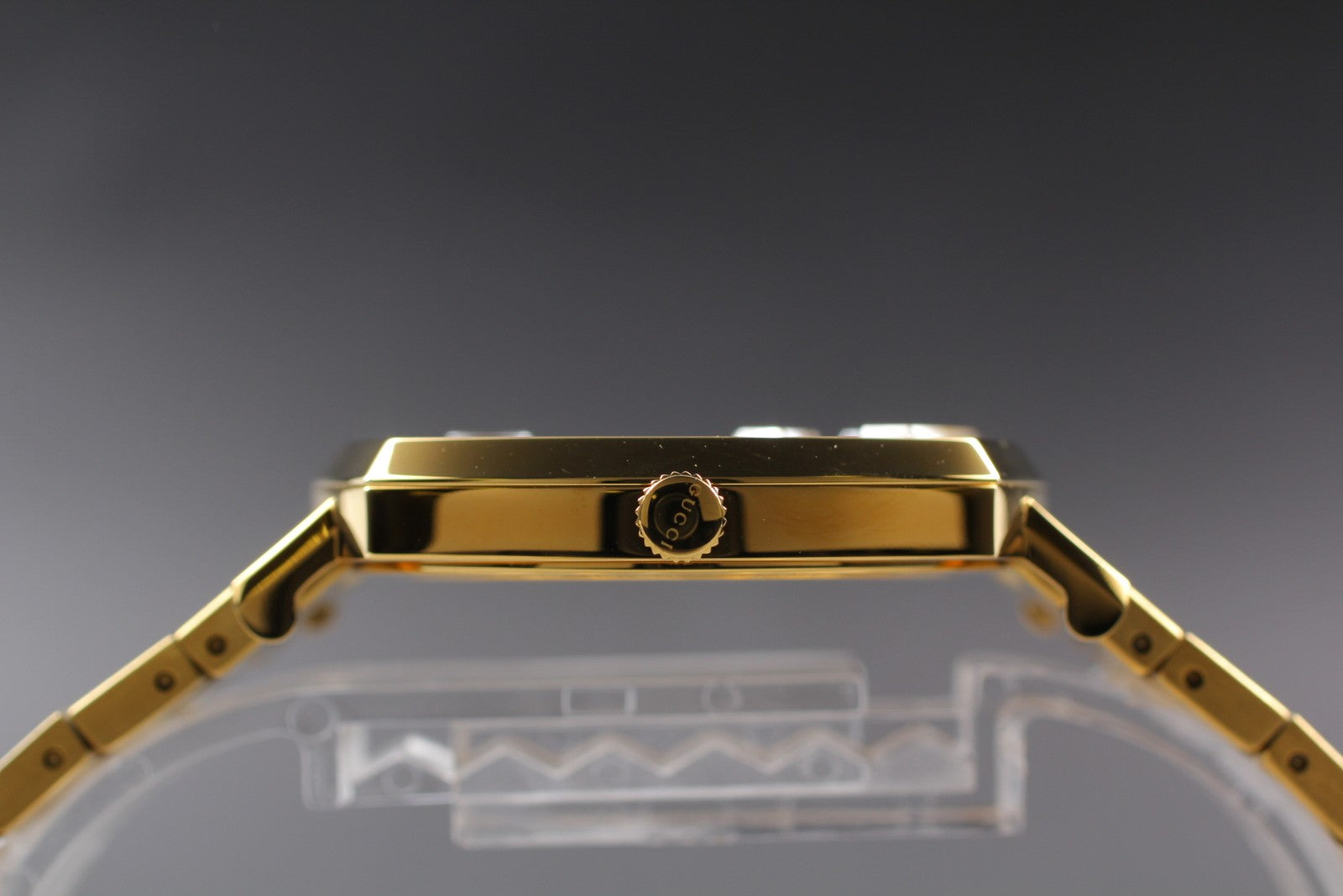 [MINT Box] GUCCI Grip 157.4 YA157403 35mm Gold GG Man's Quartz Watch From JAPAN