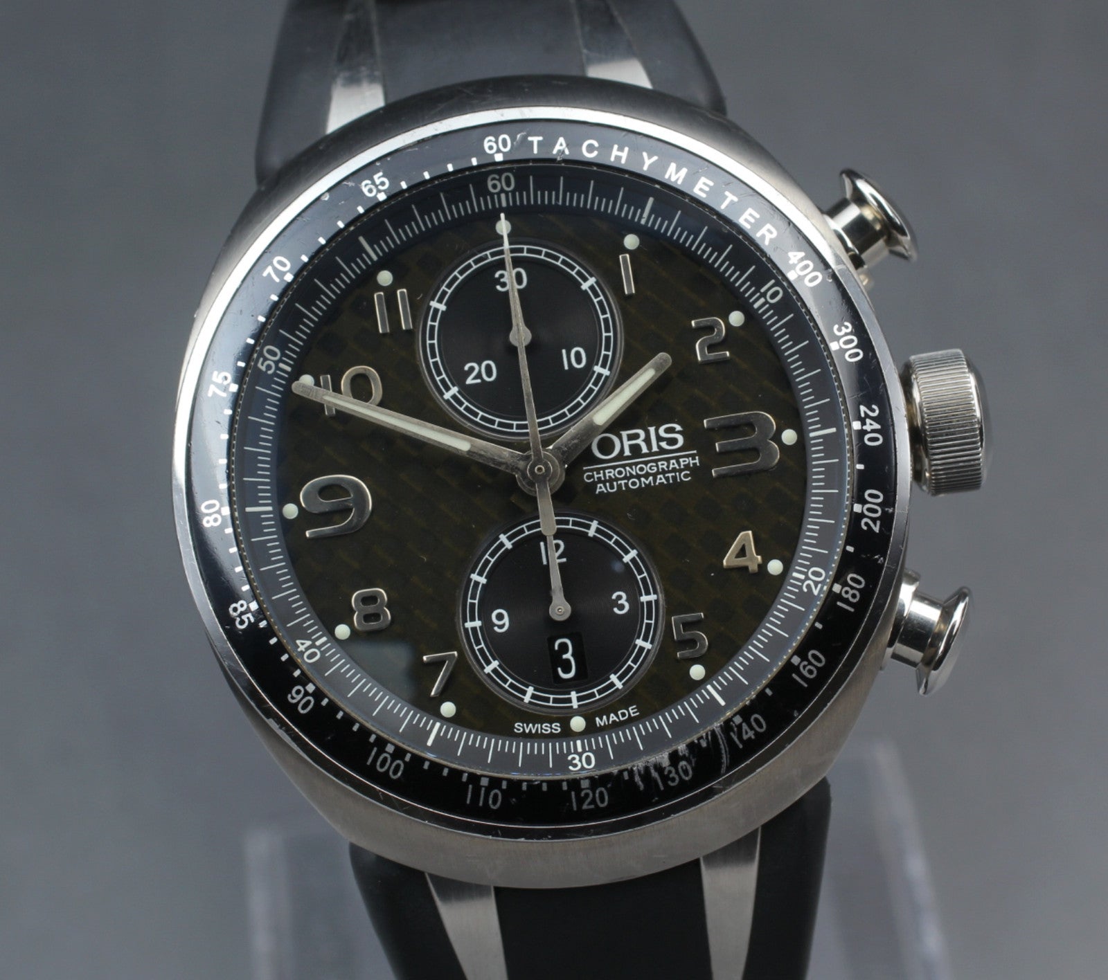 Limited [Exc+5] ORIS Williams TT3 Chronograph 7587 Black Automatic Men's Watch