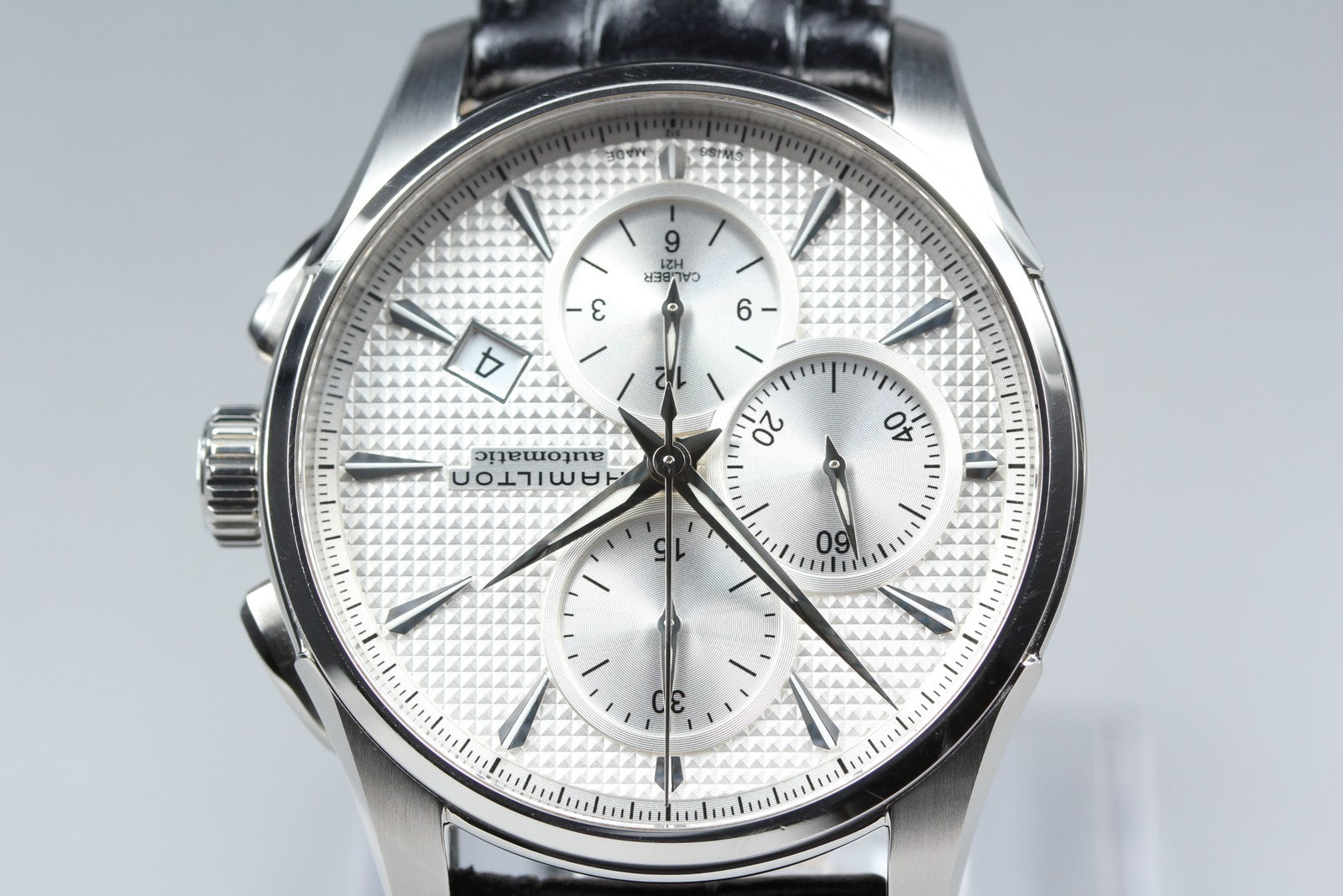 HAMILTON Jazzmaster Auto Chrono H325960 Silver Black Automatic Men's Watch [Box]