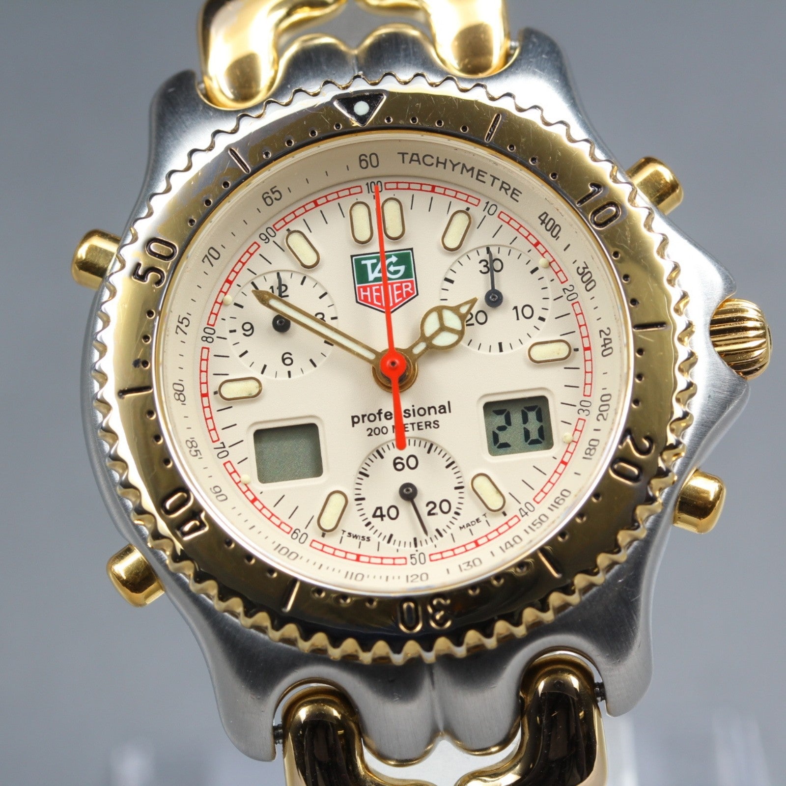 Vintage TAG HEUER SEL.s/el CG1123-0 Professional Quartz Chronograph Men's Watch