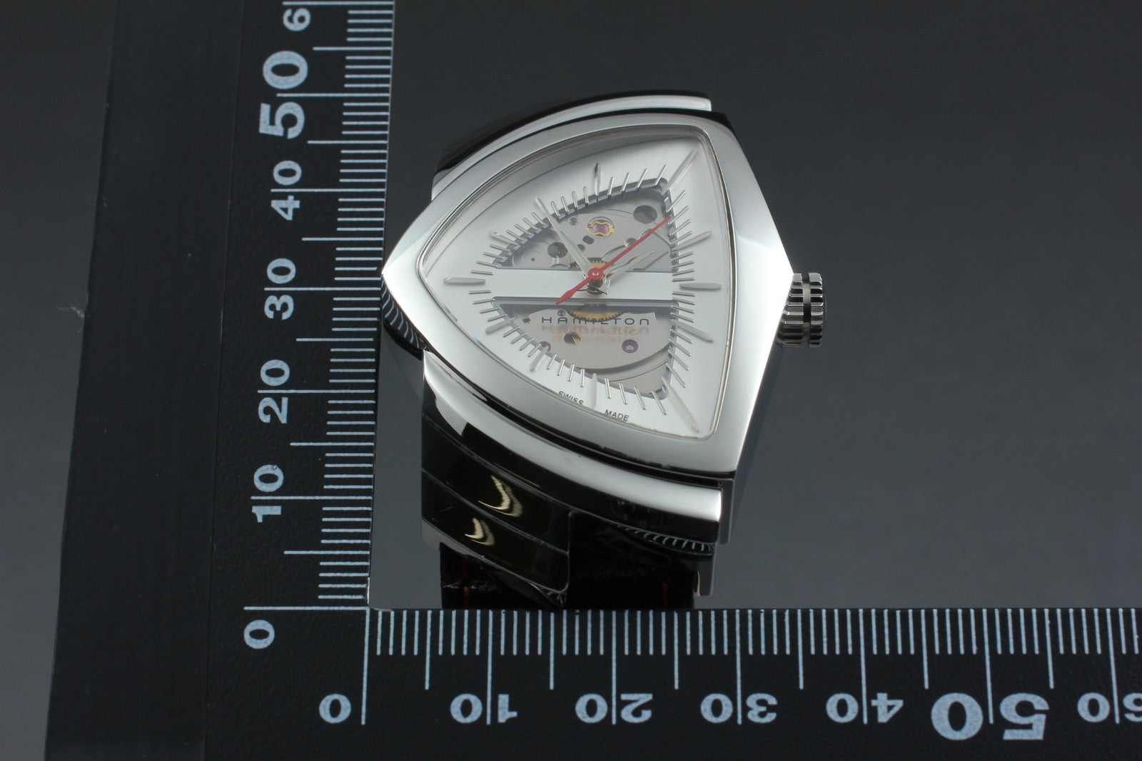 [Near MINT-] HAMILTON Ventura H245150 Automatic 34mm Brown Silver Men's Watch