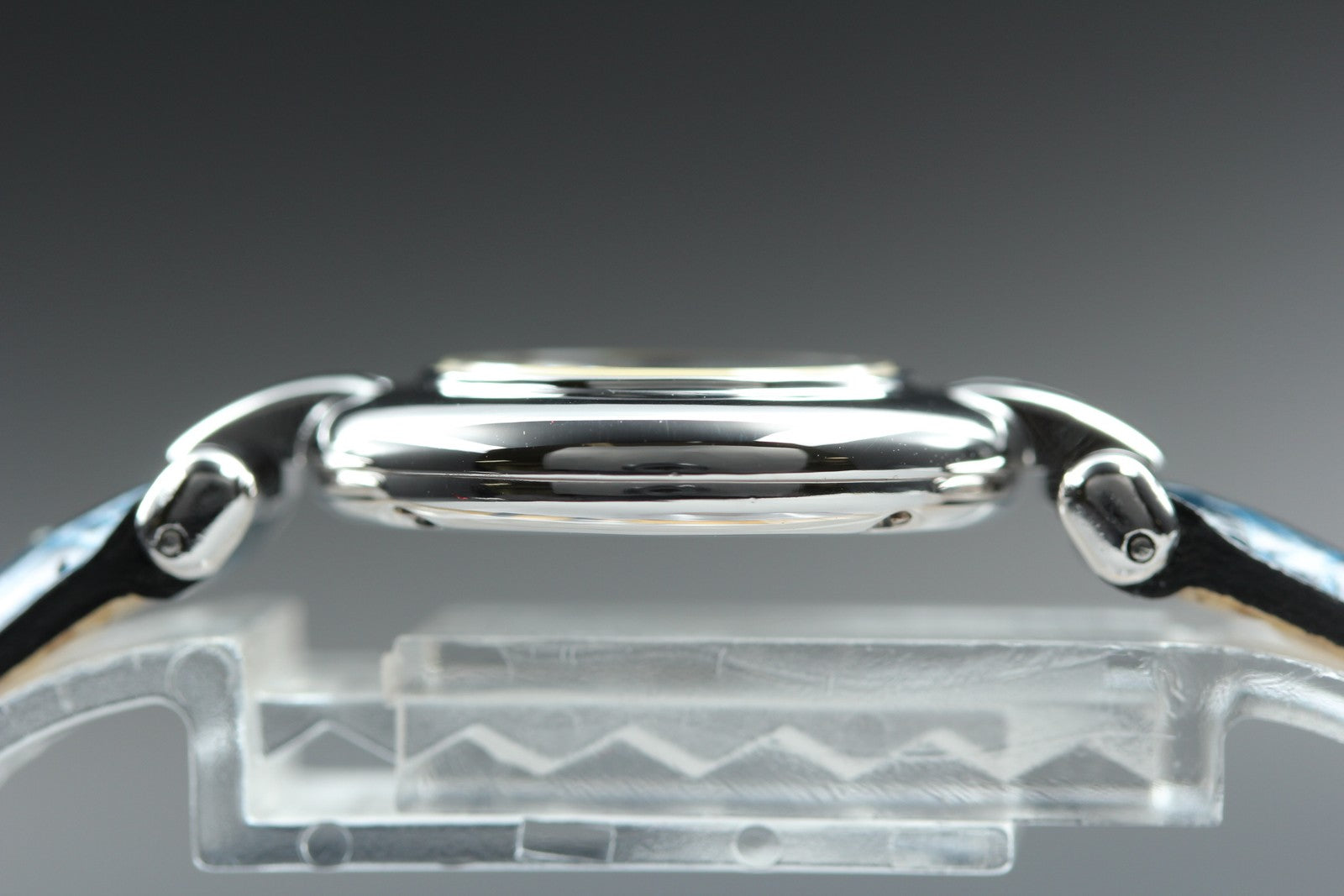 [Overhauled] Cartier Must Colisee Vermeil 2411 Silver Blue Womens Qz Watch Pouch