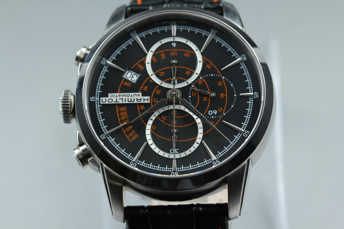Hamilton Railroad Chronograph H406560 Automatic Black Men's Watch 43mm JAPAN box