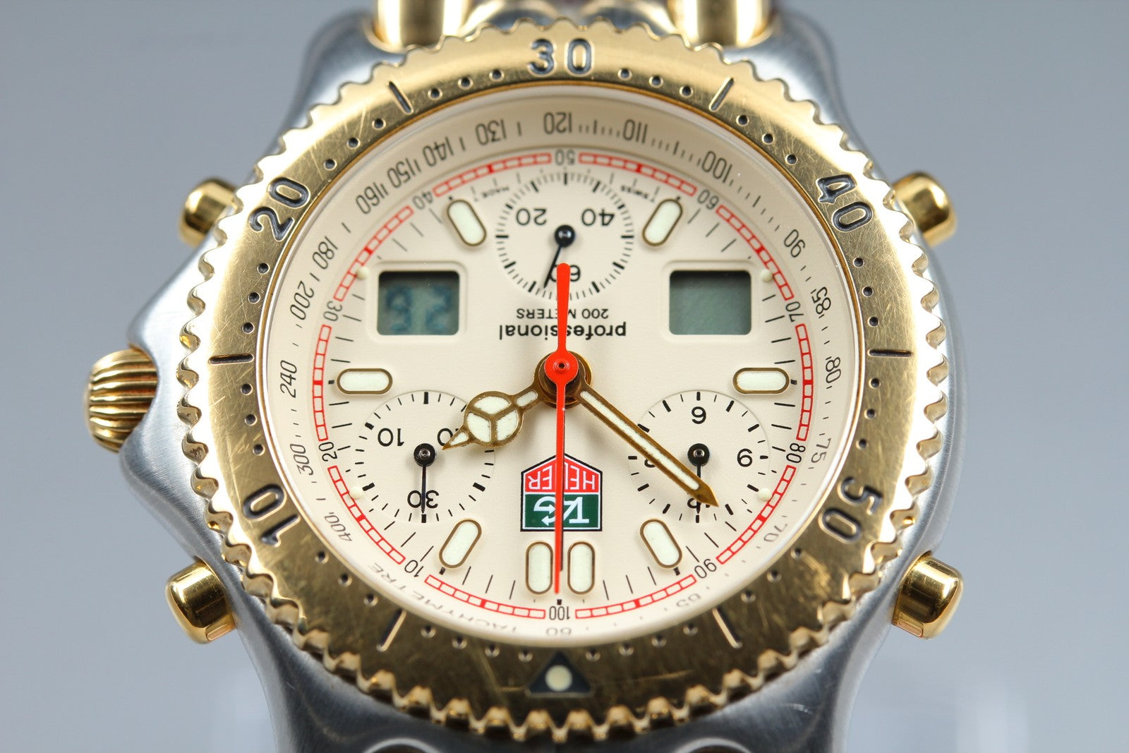 Vintage [Exc+5] TAG HEUER SENNA SEL S/el CG1123-0 Chronograph Men's Quartz Watch