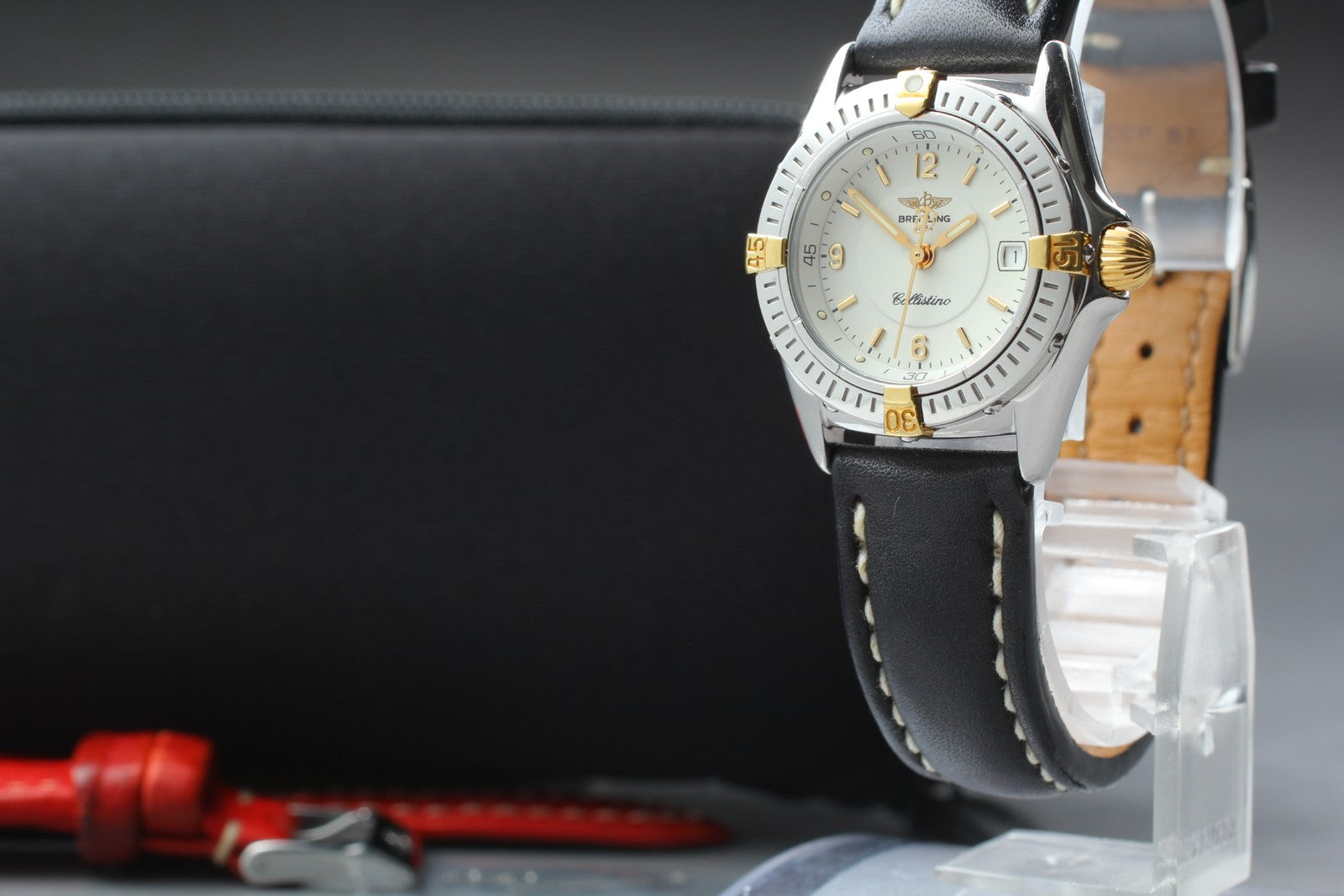 [Exc+5] BREITLING Callistino B52045 27mm Silver Black Quartz Women's Watch