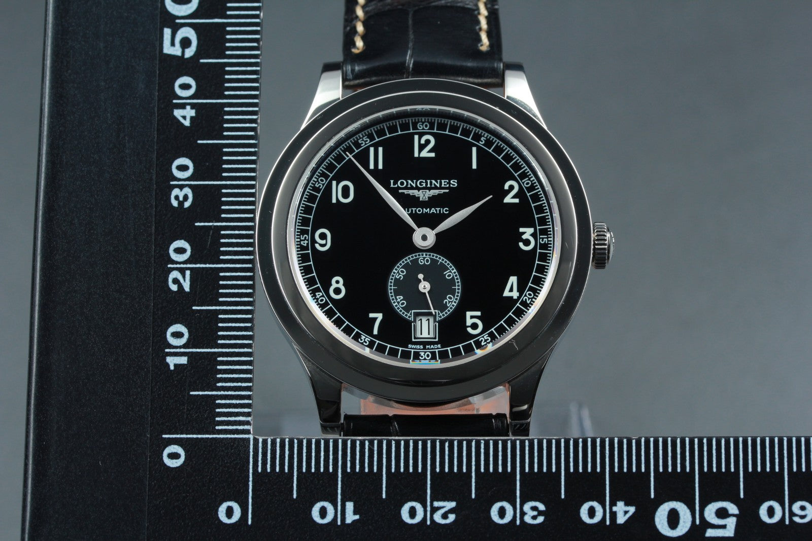 LONGINES Heritage 1940 L2.767.4 Automatic Black Men's Date Watch 39mm JP N MINT