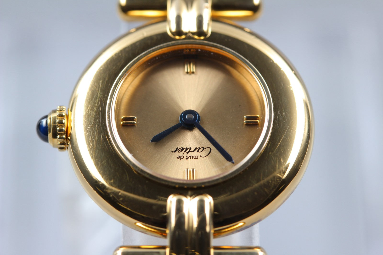 Overhauled [Exc+5] Cartier Must Colisee Vermeil 590002 Gold Women's Quartz Watch