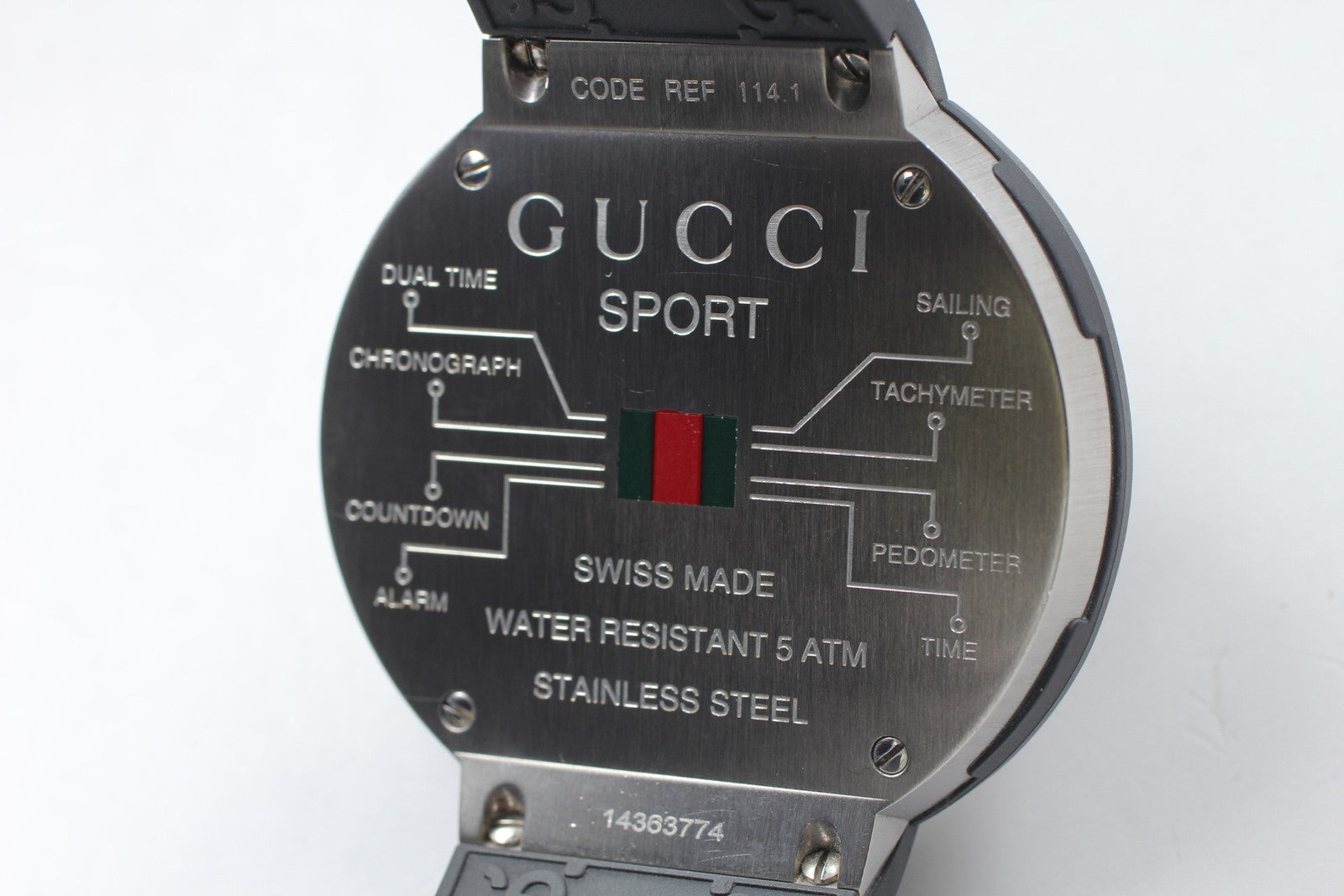 [Near MINT-] GUCCI I-Gucci Sports 114.1 Sherry Line Digital Men's Quartz Watch